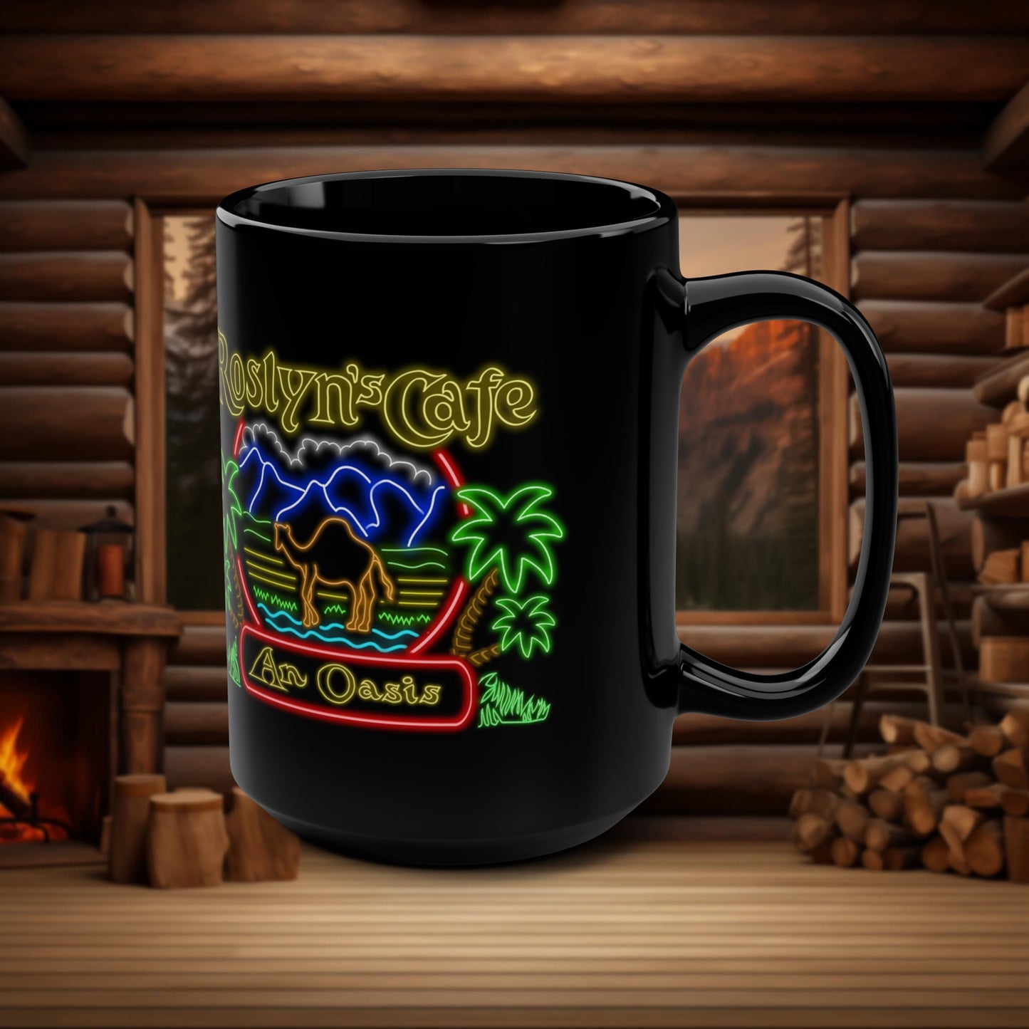 Roslyn's Cafe Neon Mug - Northern Exposure Inspired Coffee Mug