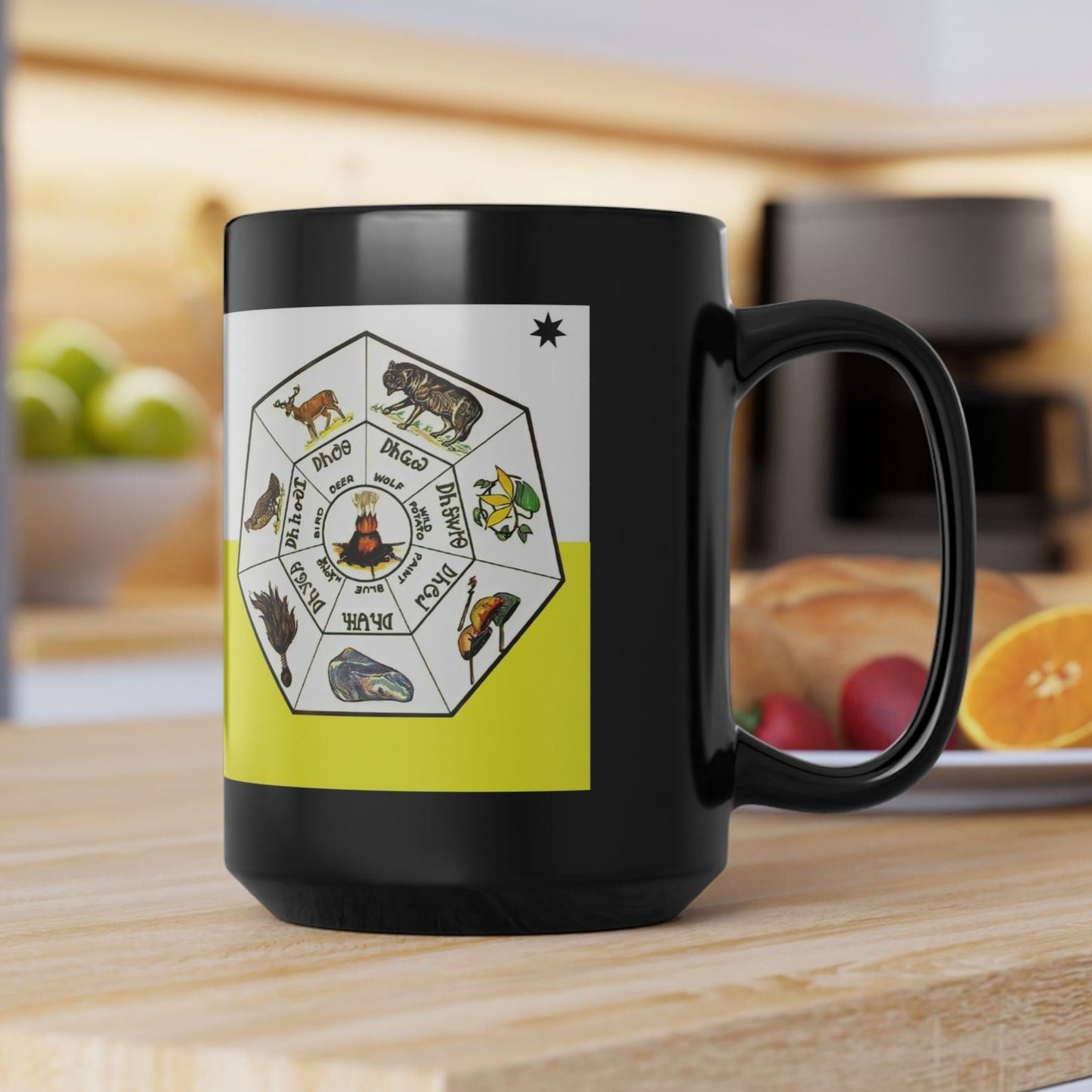 Cherokee Clans Mug - Tslagi - 15oz Ceramic Mug Featuring Cherokee Clans