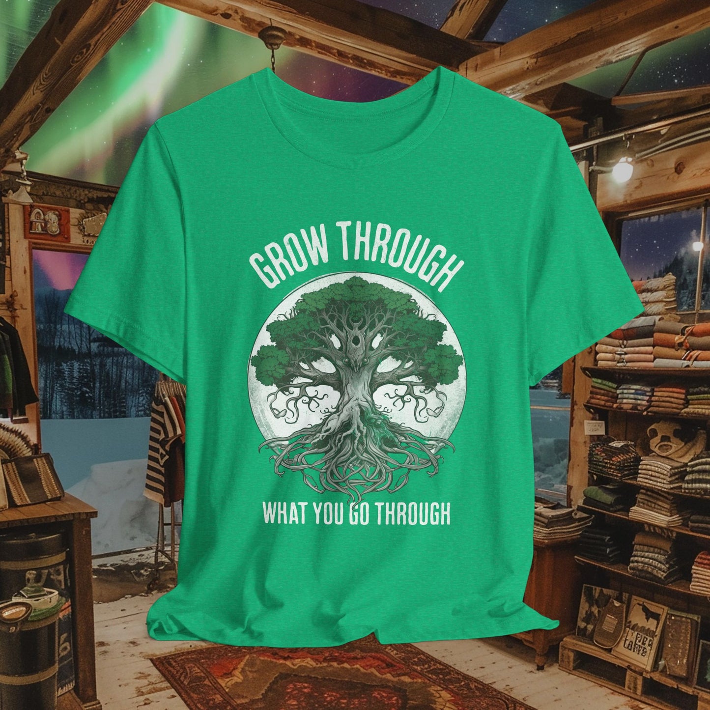 Grow Through What You Go Through T-Shirt - Inspirational Tree of Life Design - Spirituality
