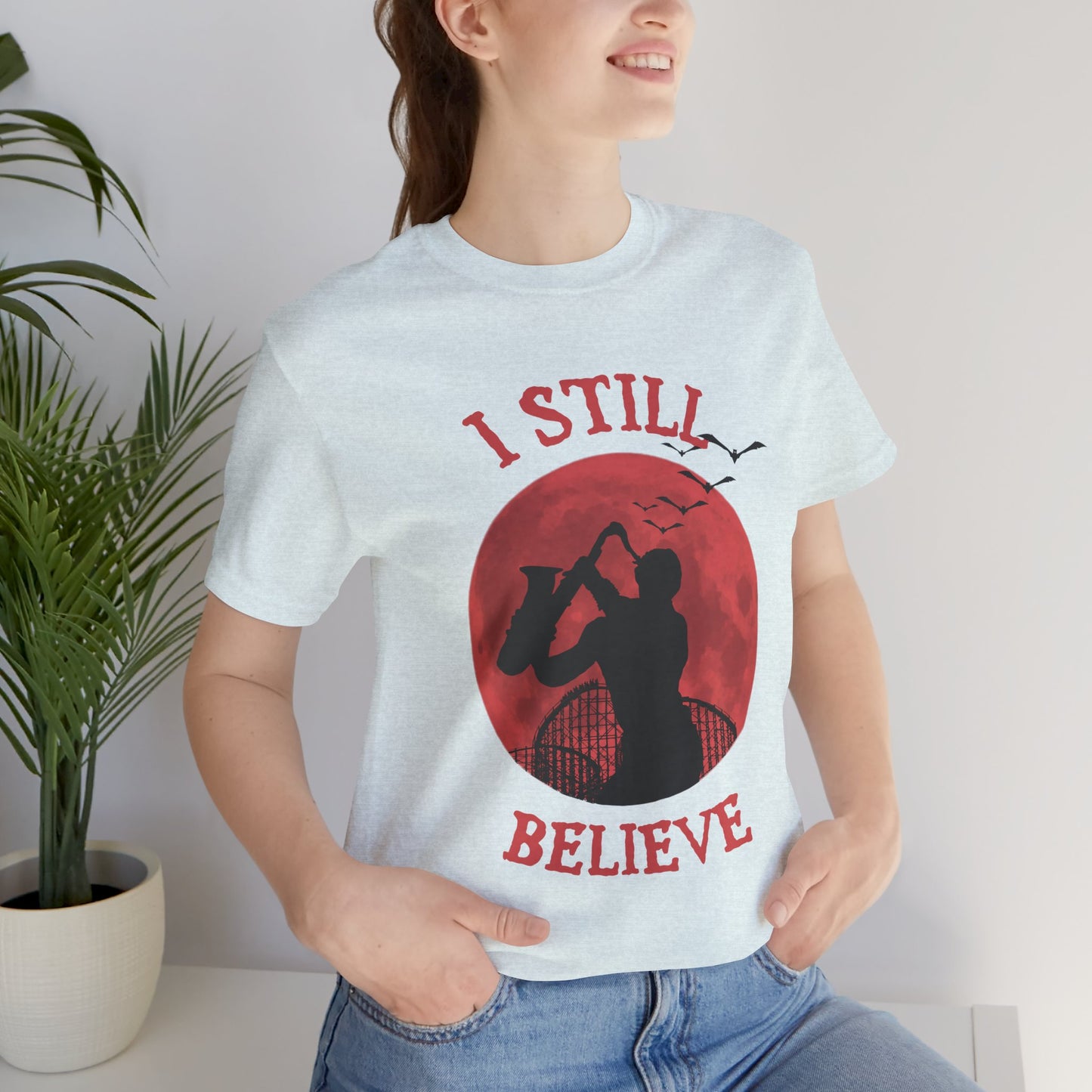 Lost Boys Sax Man T-Shirt - I Still Believe Retro 80s Movie Tee