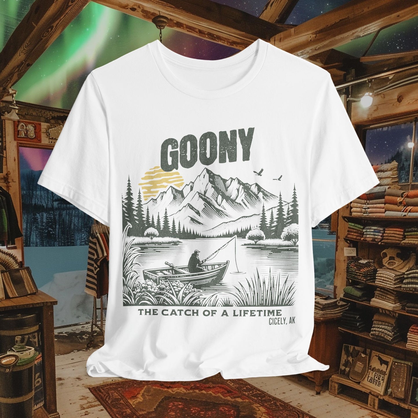 Goony T-Shirt - "The Catch of a Lifetime" | Northern Exposure, Cicely, AK