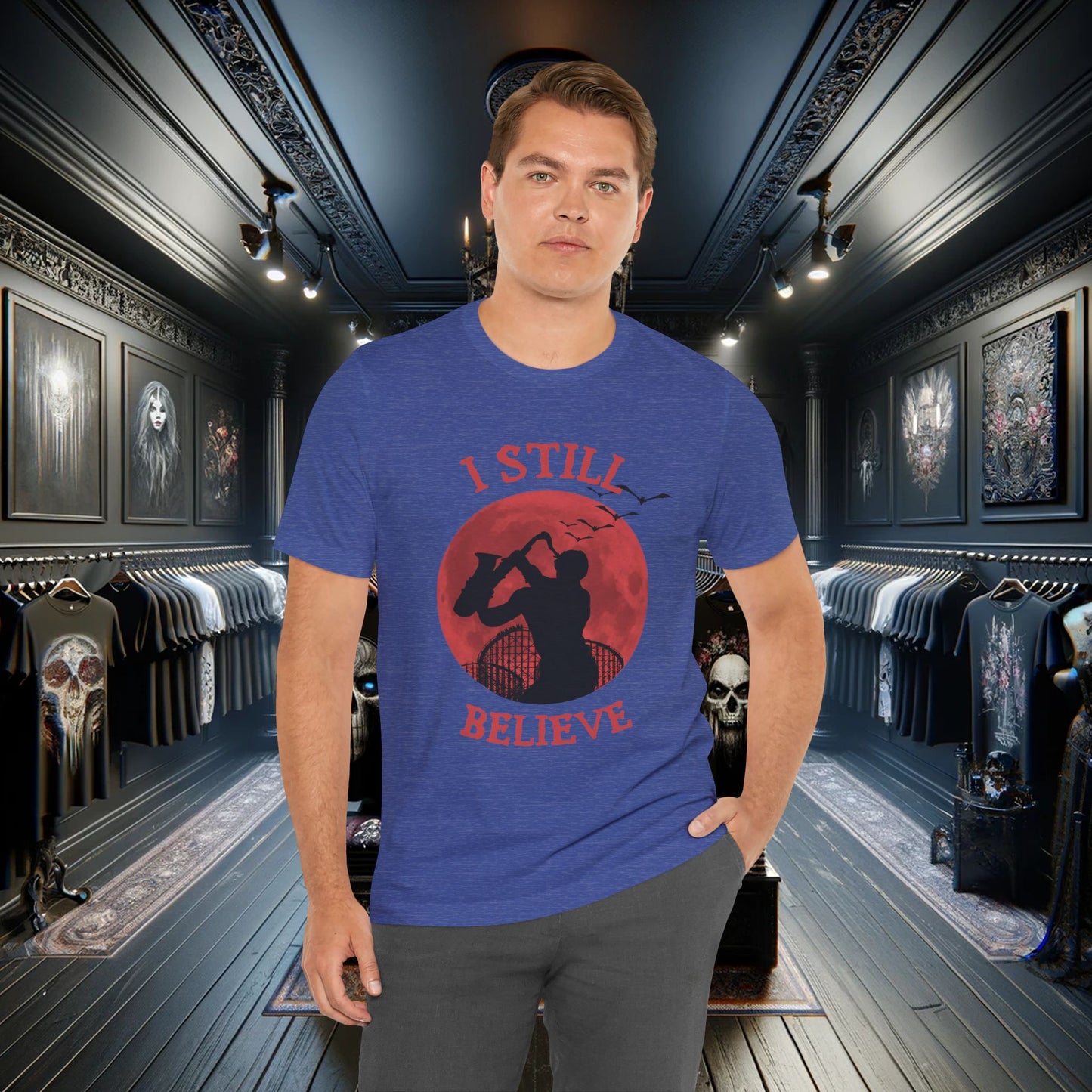 Lost Boys Sax Man T-Shirt - I Still Believe Retro 80s Movie Tee