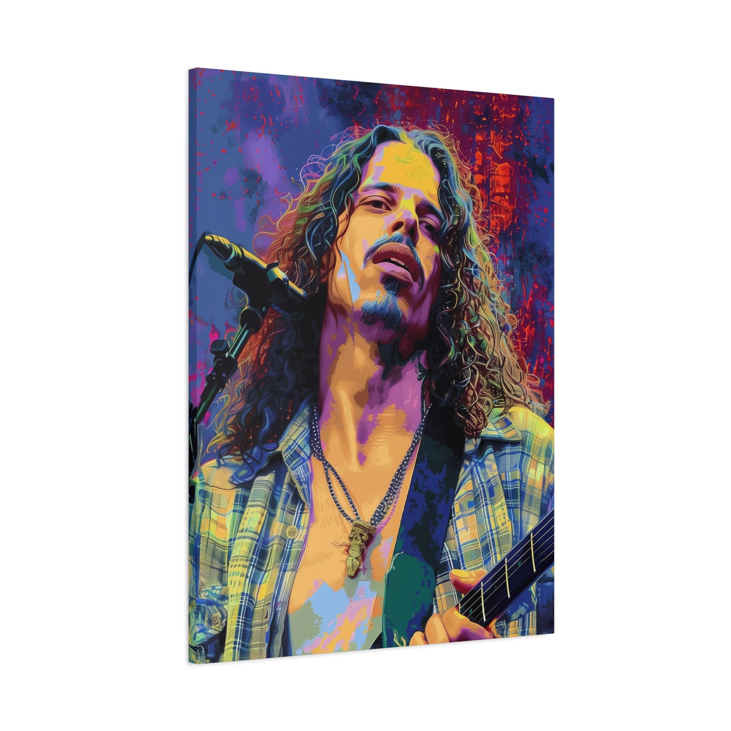 Chris Cornell Pop Art Wall Canvas - Vibrant Rock Icon Artwork for Music Lovers