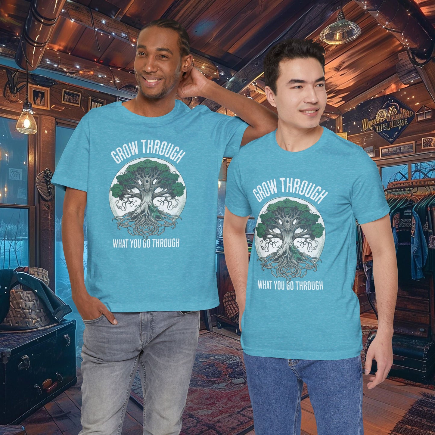 Grow Through What You Go Through T-Shirt - Inspirational Tree of Life Design - Spirituality