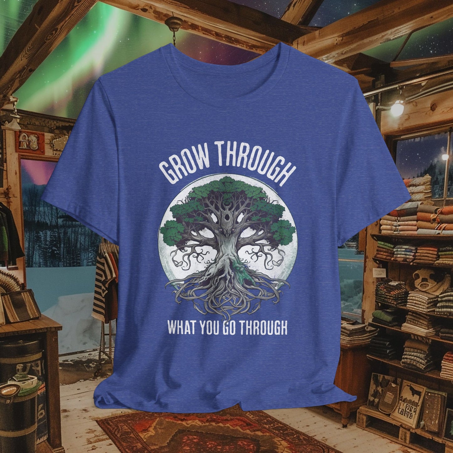 Grow Through What You Go Through T-Shirt - Inspirational Tree of Life Design - Spirituality