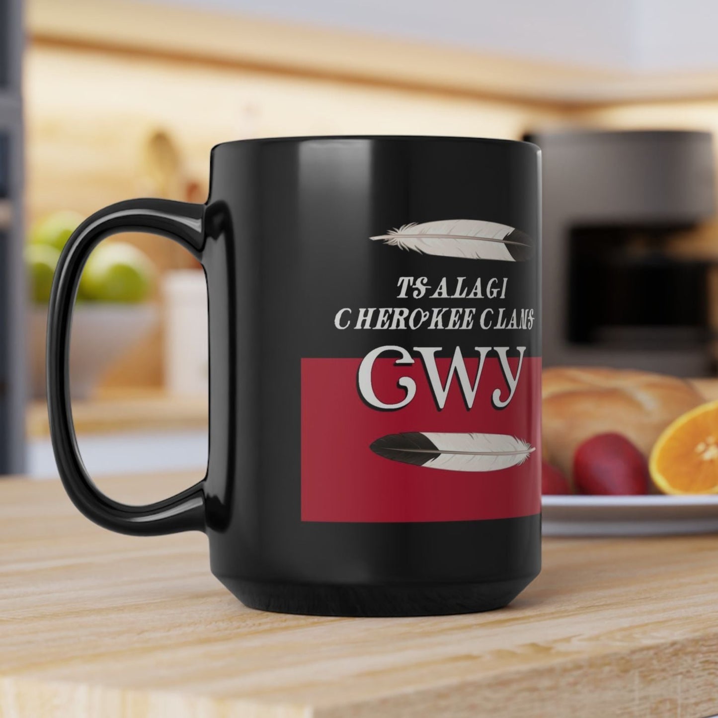 Cherokee Clans Mug - Tslagi - 15oz Ceramic Mug Featuring Cherokee Clans