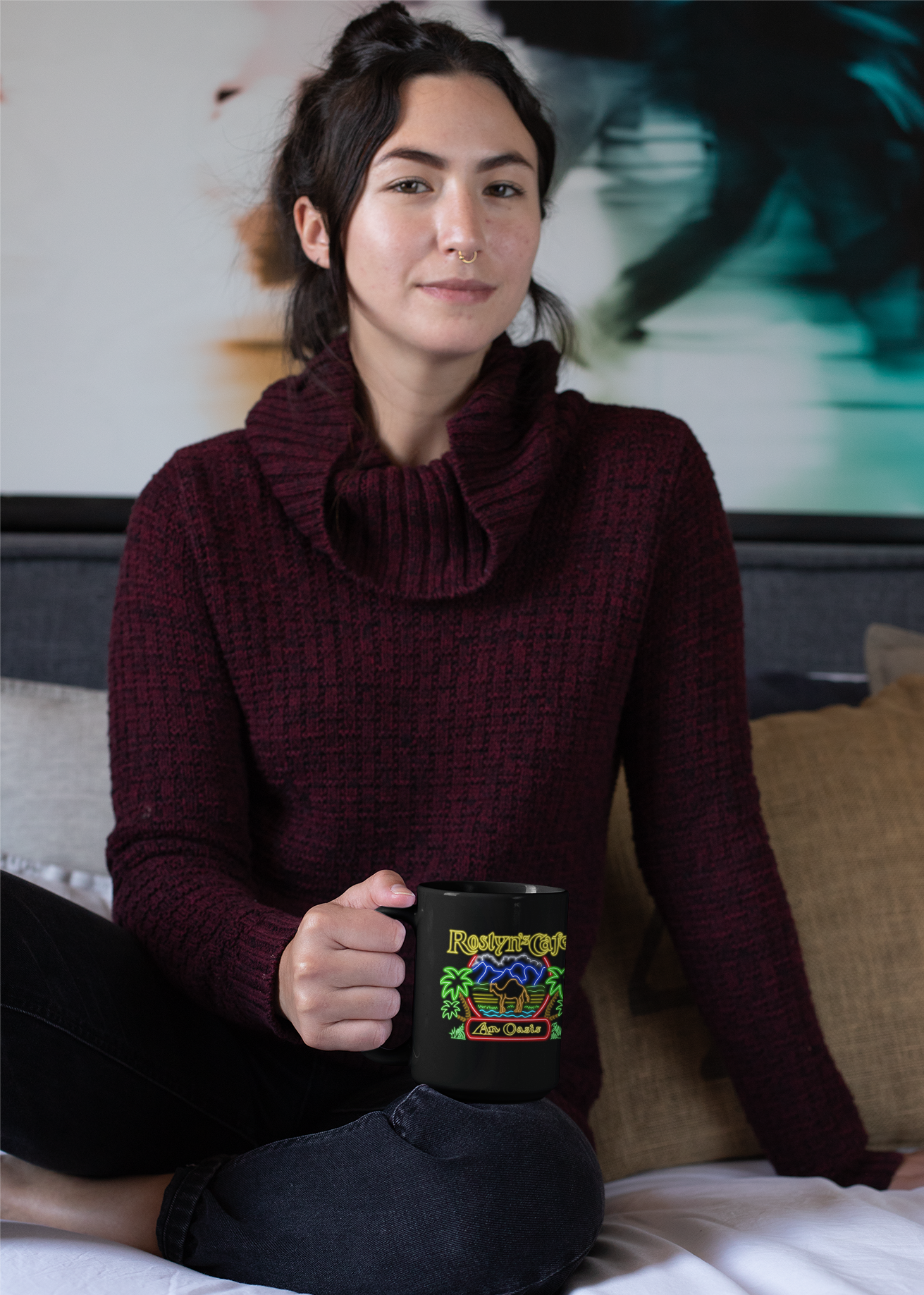 Roslyn's Cafe Neon Mug - Northern Exposure Inspired Coffee Mug