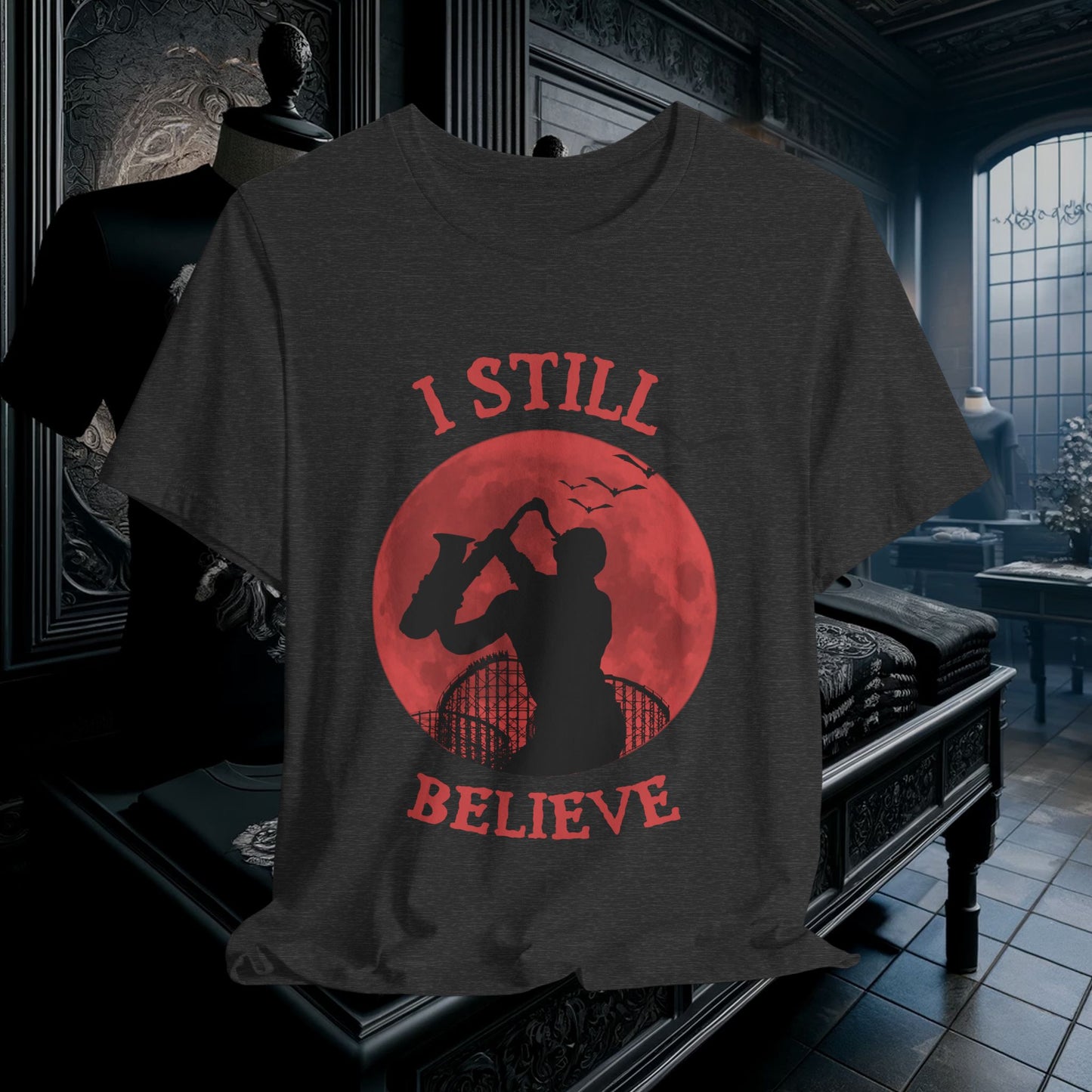 Lost Boys Sax Man T-Shirt - I Still Believe Retro 80s Movie Tee