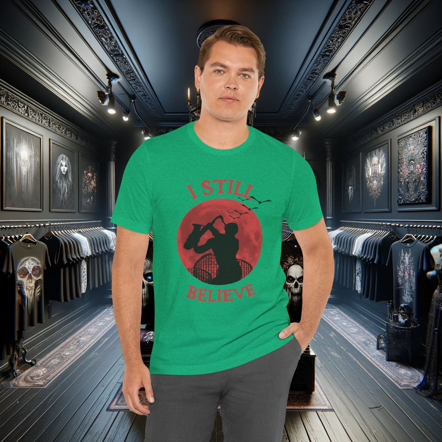 Lost Boys Sax Man T-Shirt - I Still Believe Retro 80s Movie Tee