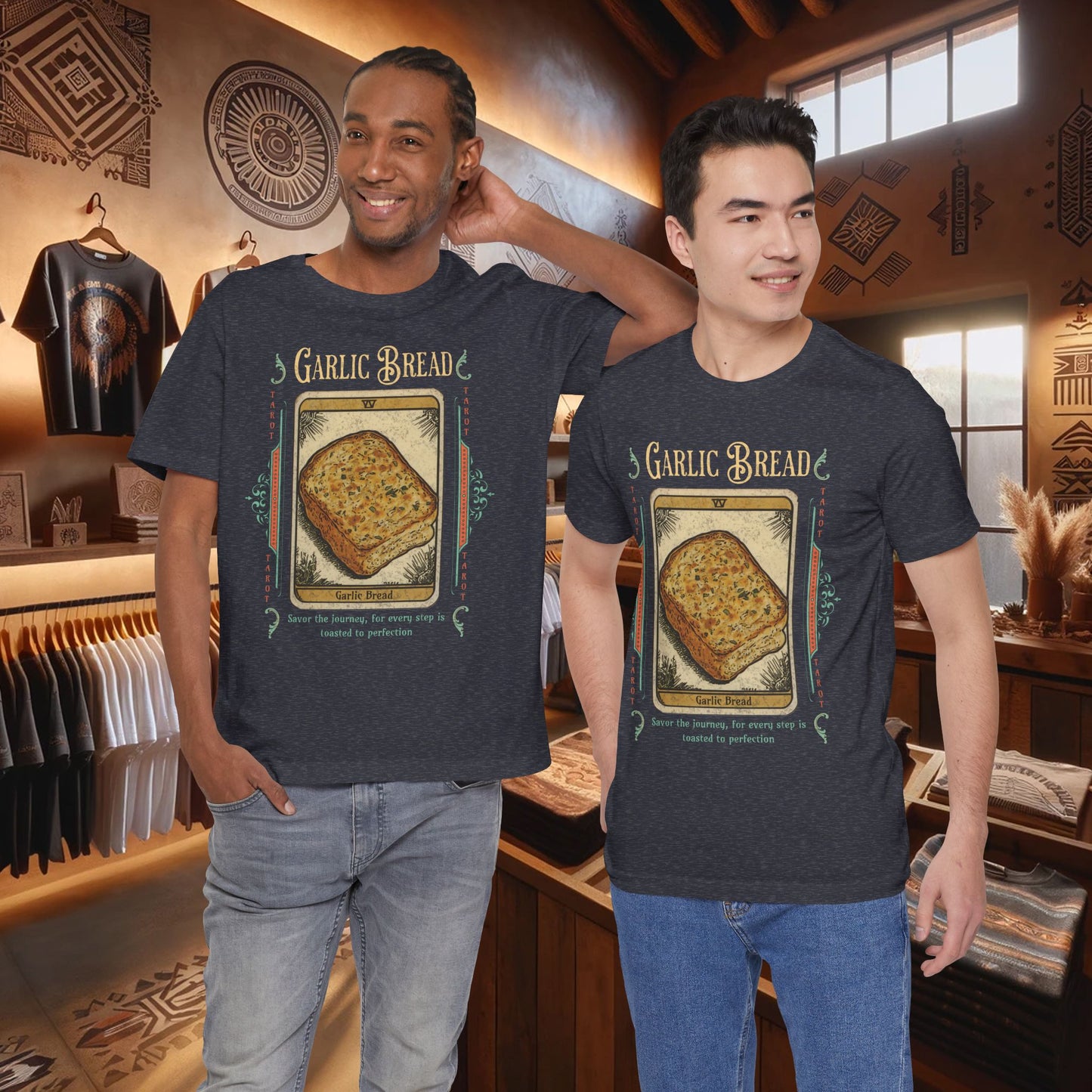 Garlic Bread Tarot Shirt – Funny Mystic Toast Tee for Food Lovers