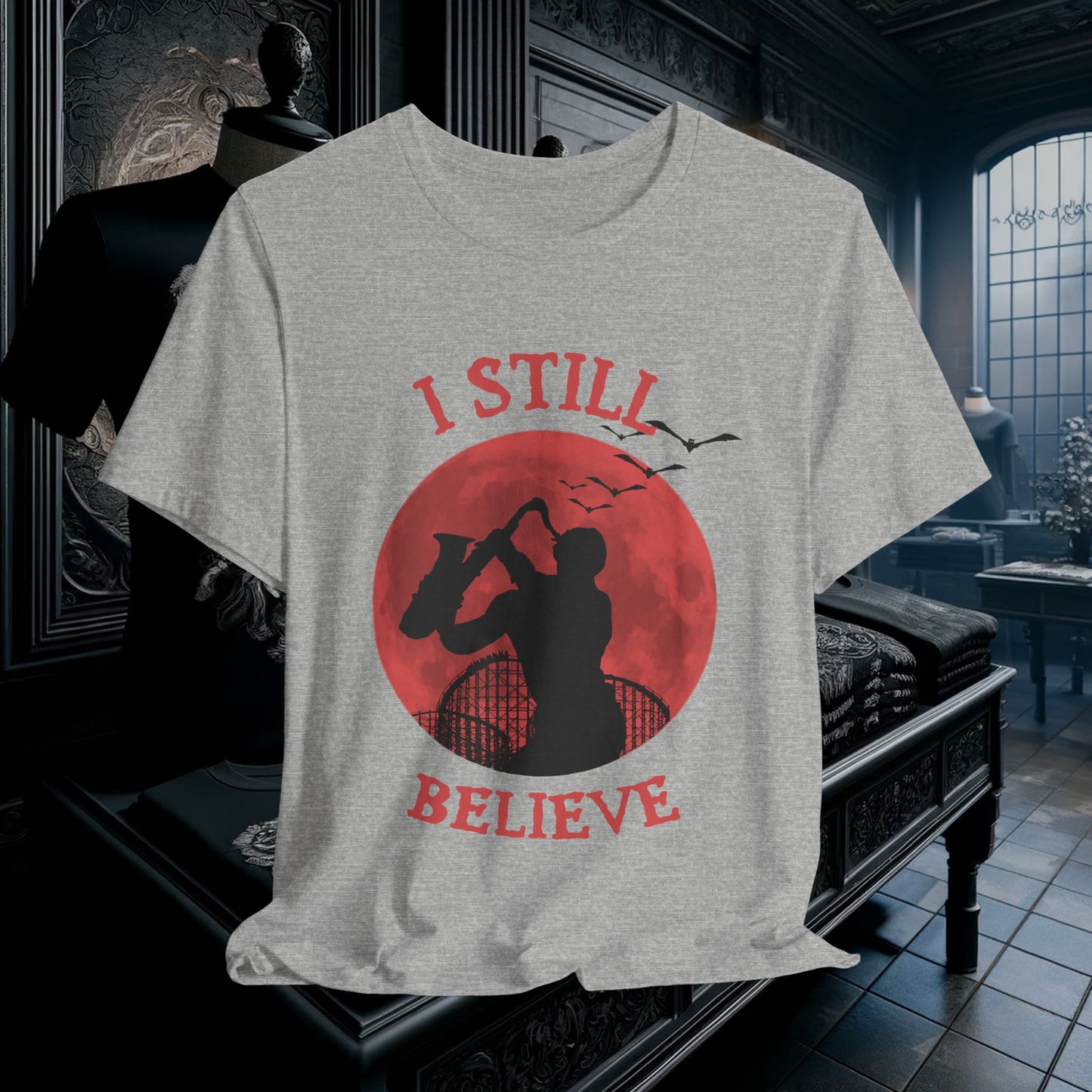 Lost Boys Sax Man T-Shirt - I Still Believe Retro 80s Movie Tee