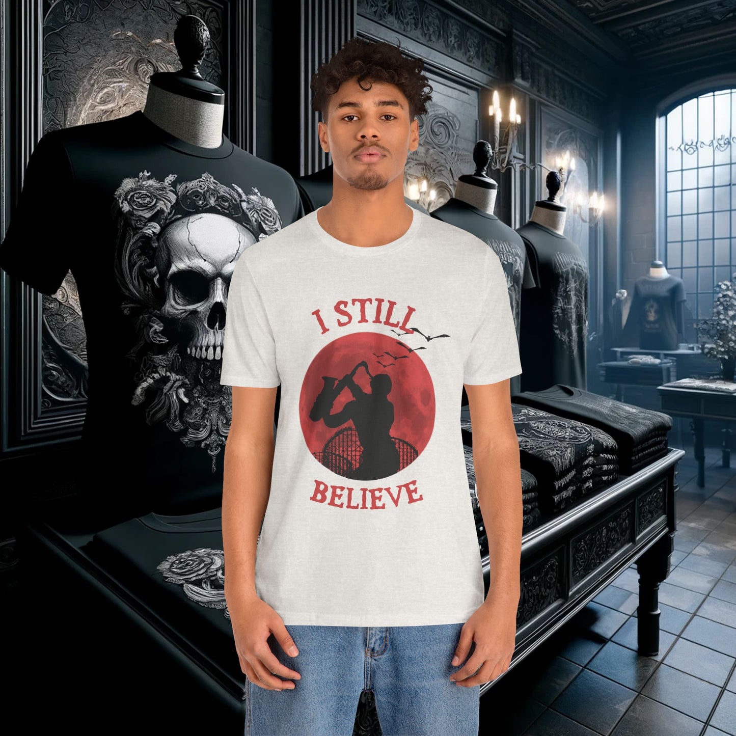 Lost Boys Sax Man T-Shirt - I Still Believe Retro 80s Movie Tee