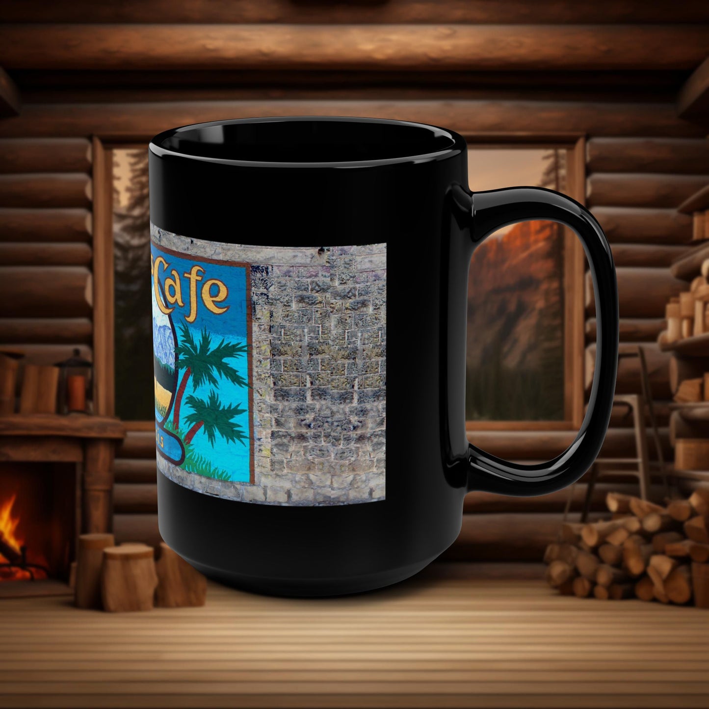 Roslyn's Cafe Mug - Iconic Mural from Northern Exposure TV Show