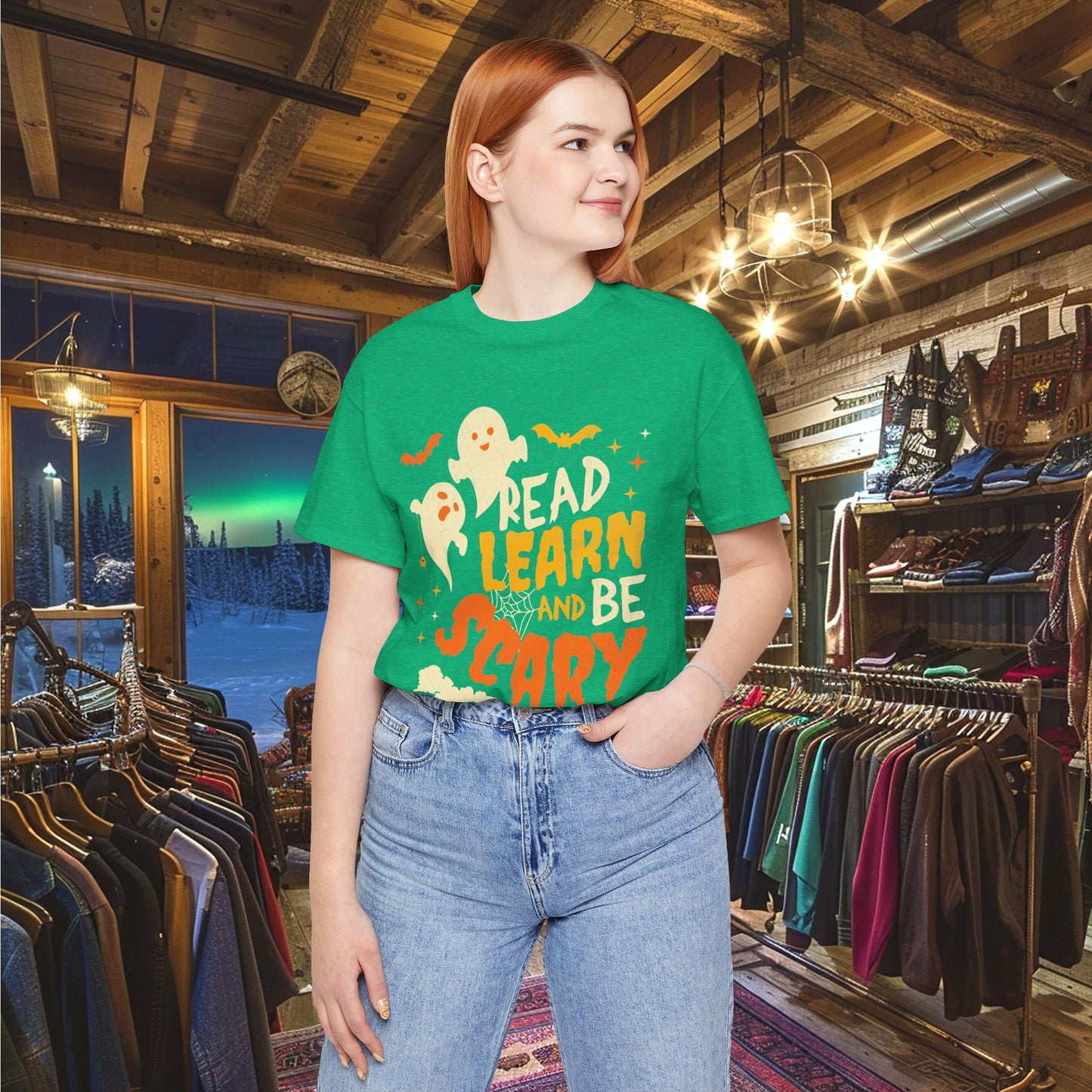 Read, Learn, and Be Scary Halloween T-Shirt - Fun Classroom & Teacher Apparel for Spooky Season