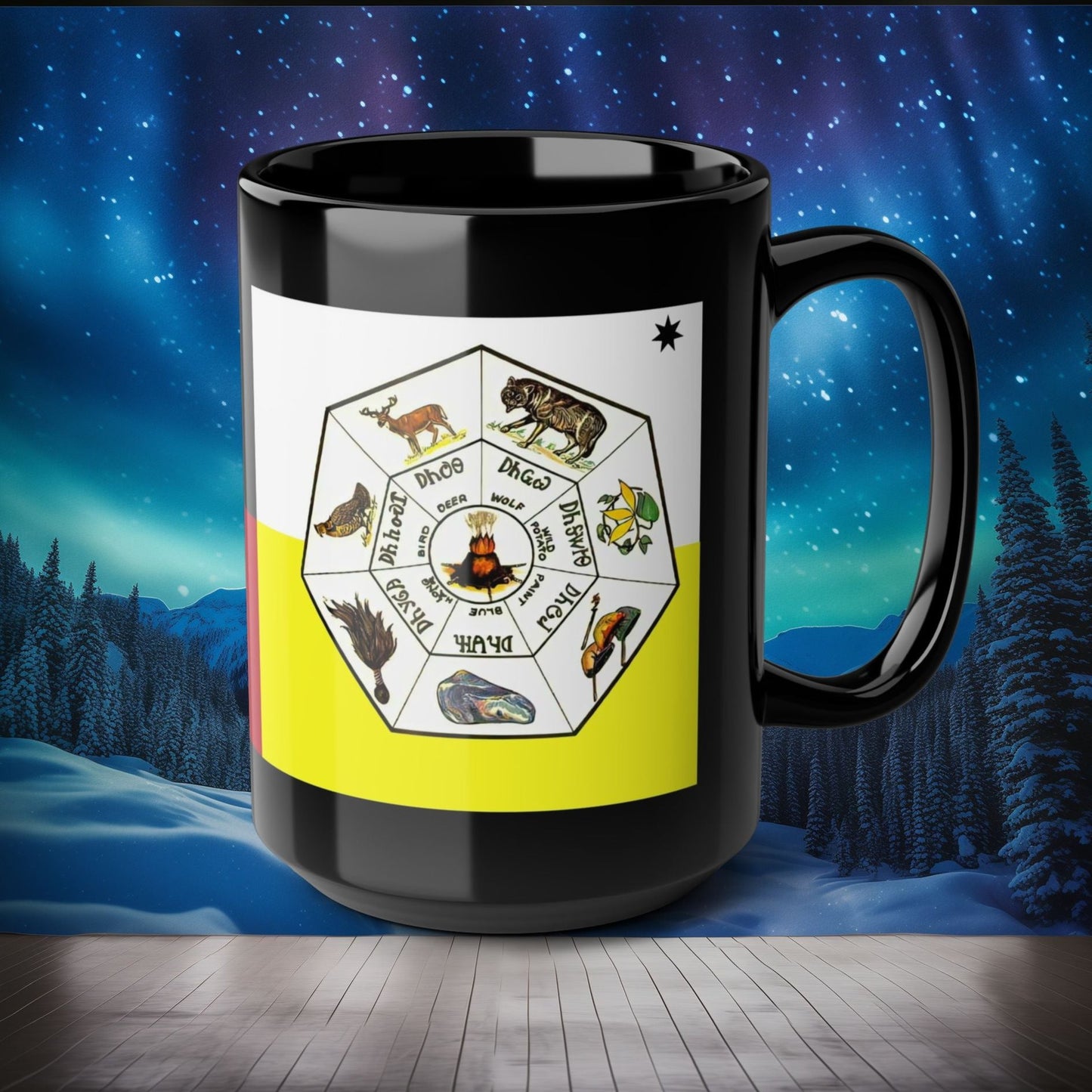 Cherokee Clans Mug - Tslagi - 15oz Ceramic Mug Featuring Cherokee Clans