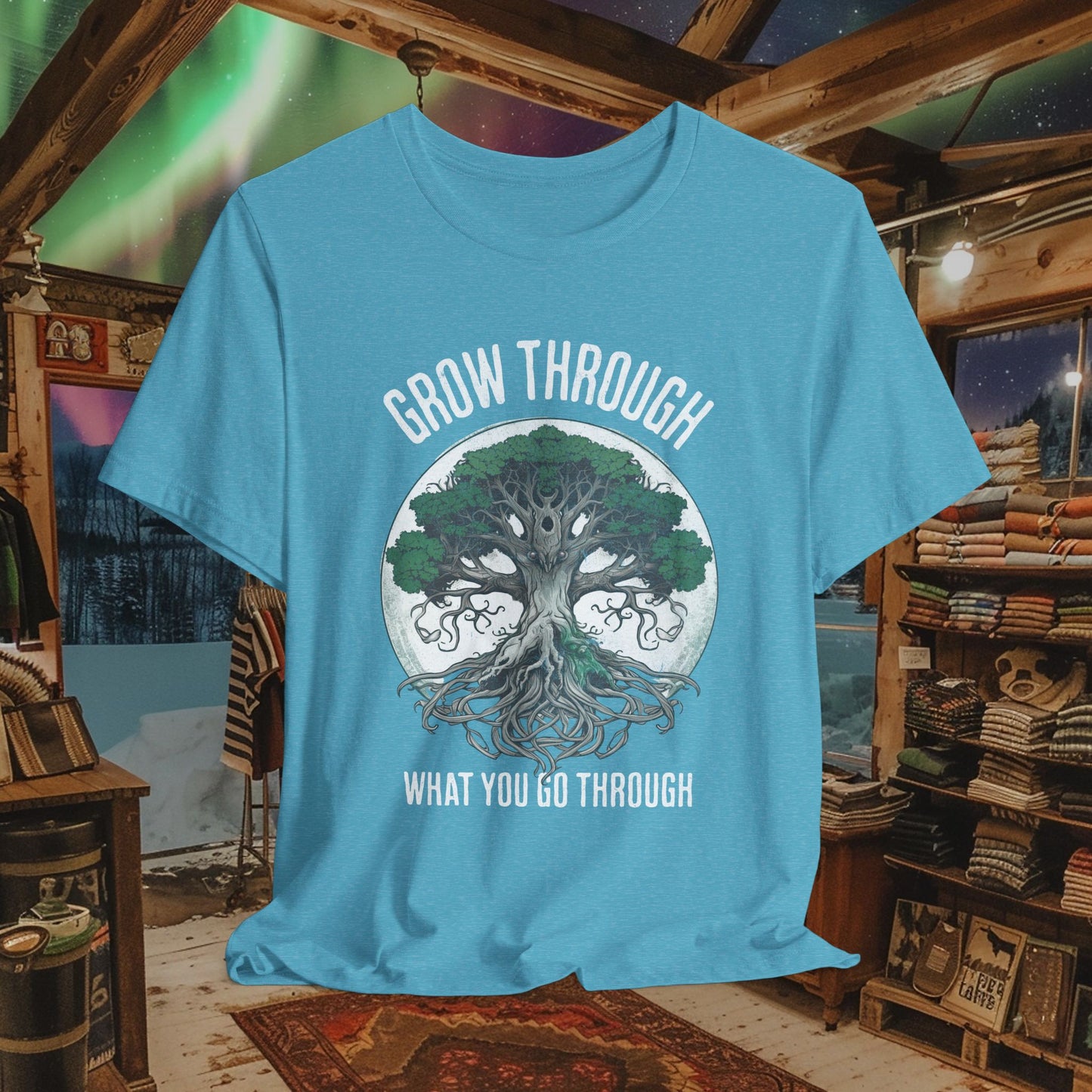 Grow Through What You Go Through T-Shirt - Inspirational Tree of Life Design - Spirituality