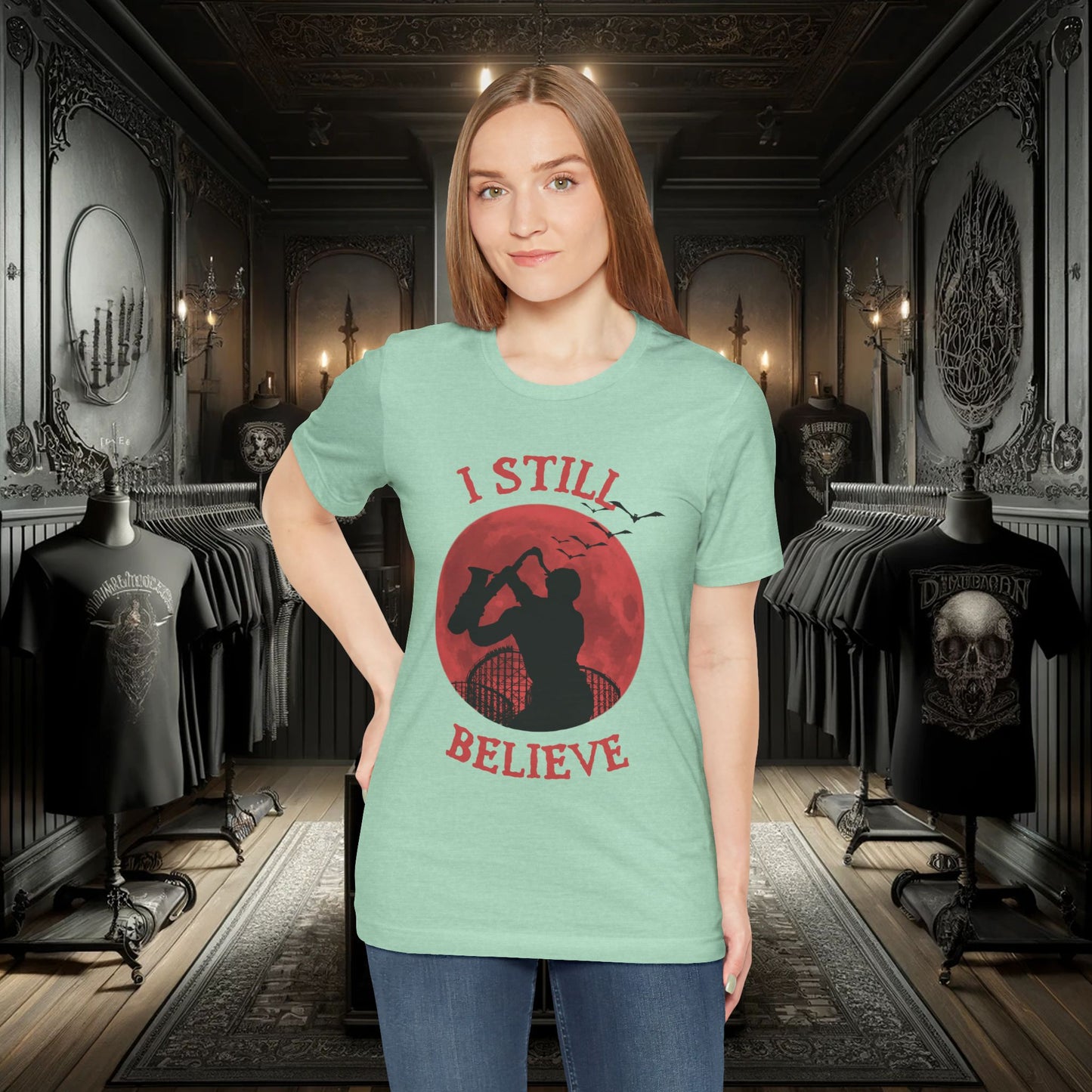 Lost Boys Sax Man T-Shirt - I Still Believe Retro 80s Movie Tee