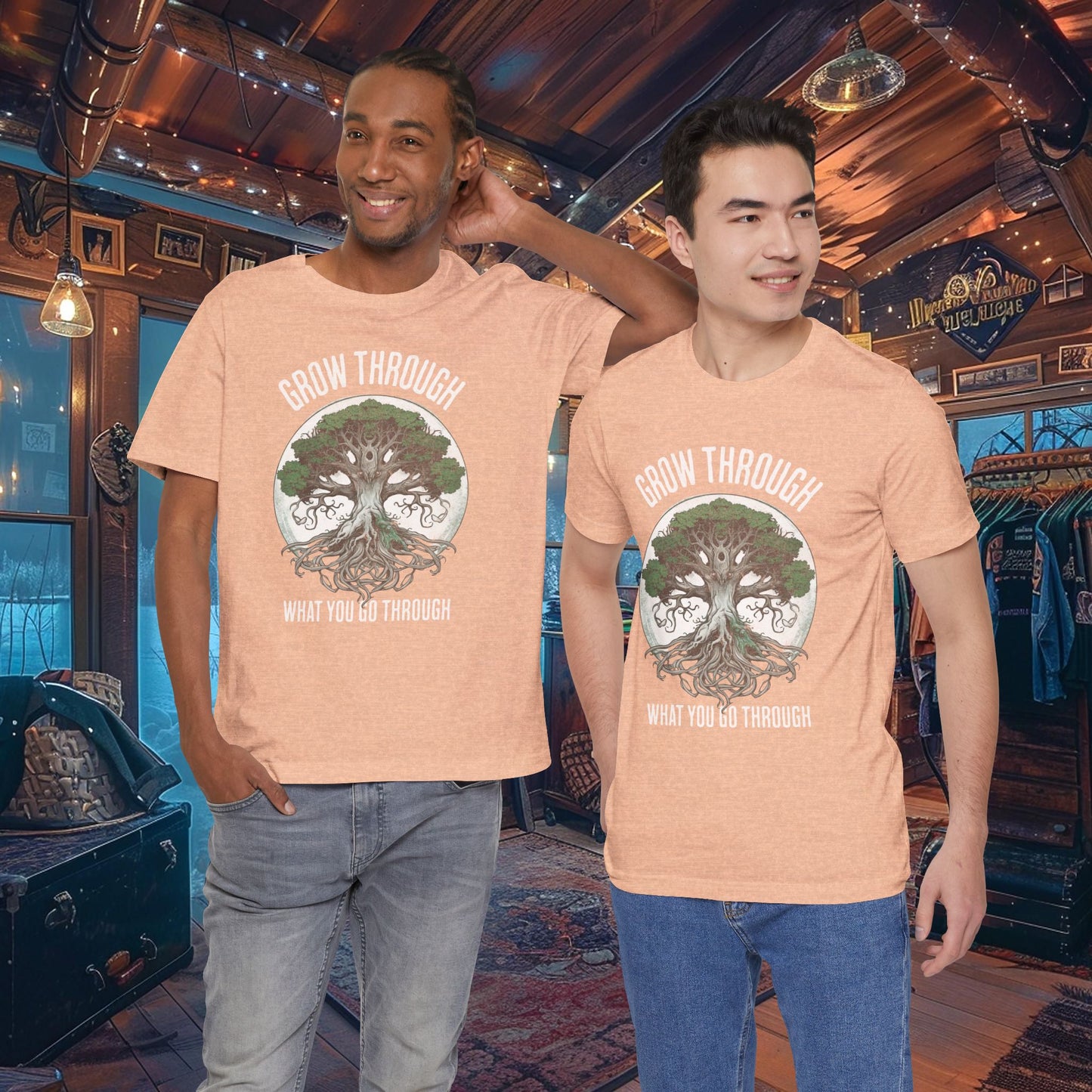 Grow Through What You Go Through T-Shirt - Inspirational Tree of Life Design - Spirituality