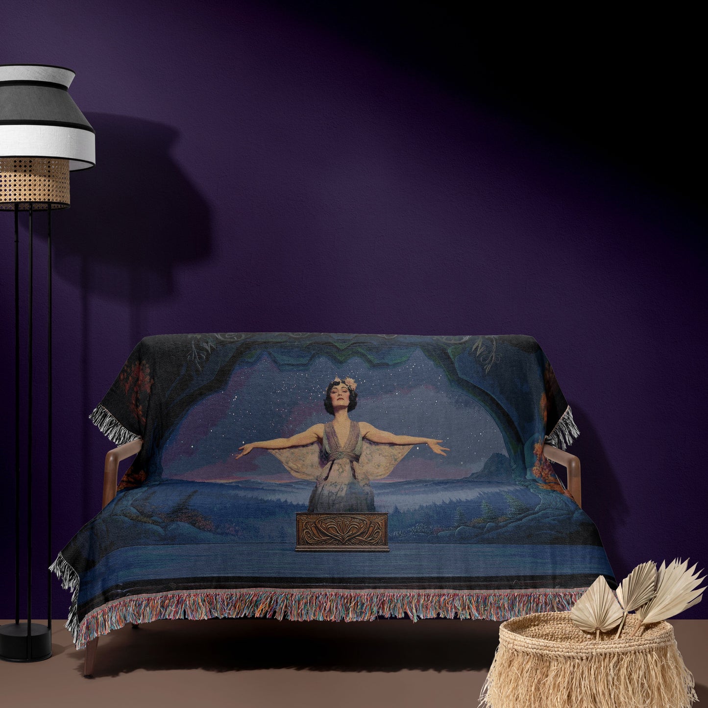 Northern Exposure-Inspired "Cicely" Woven Blanket & Wall Tapestry – Rustic Art for Cozy Homes