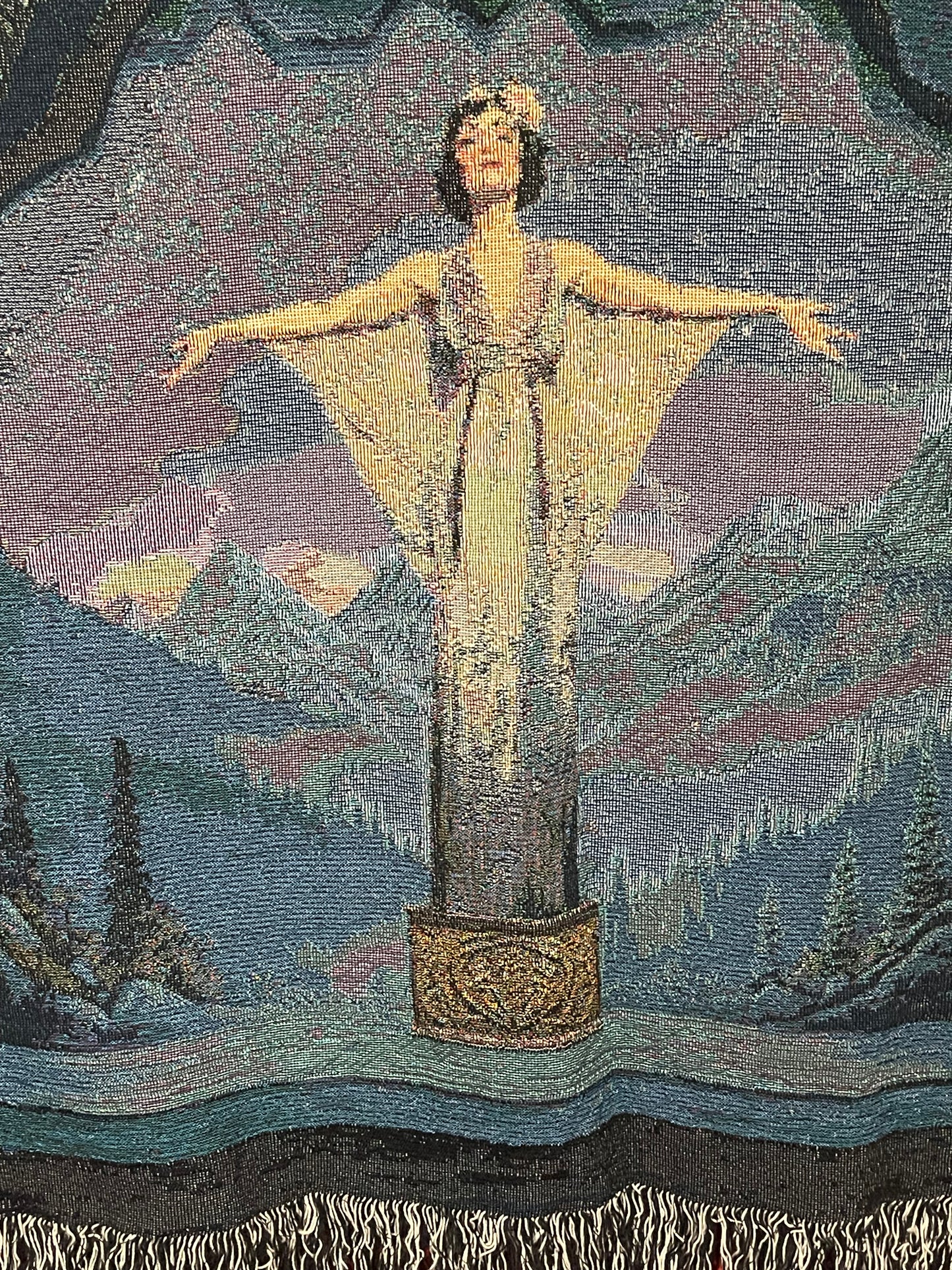 Northern Exposure-Inspired "Cicely" Woven Blanket & Wall Tapestry – Rustic Art for Cozy Homes