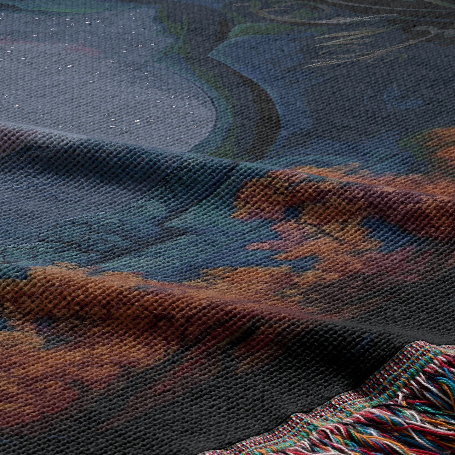 Northern Exposure-Inspired "Cicely" Woven Blanket & Wall Tapestry – Rustic Art for Cozy Homes