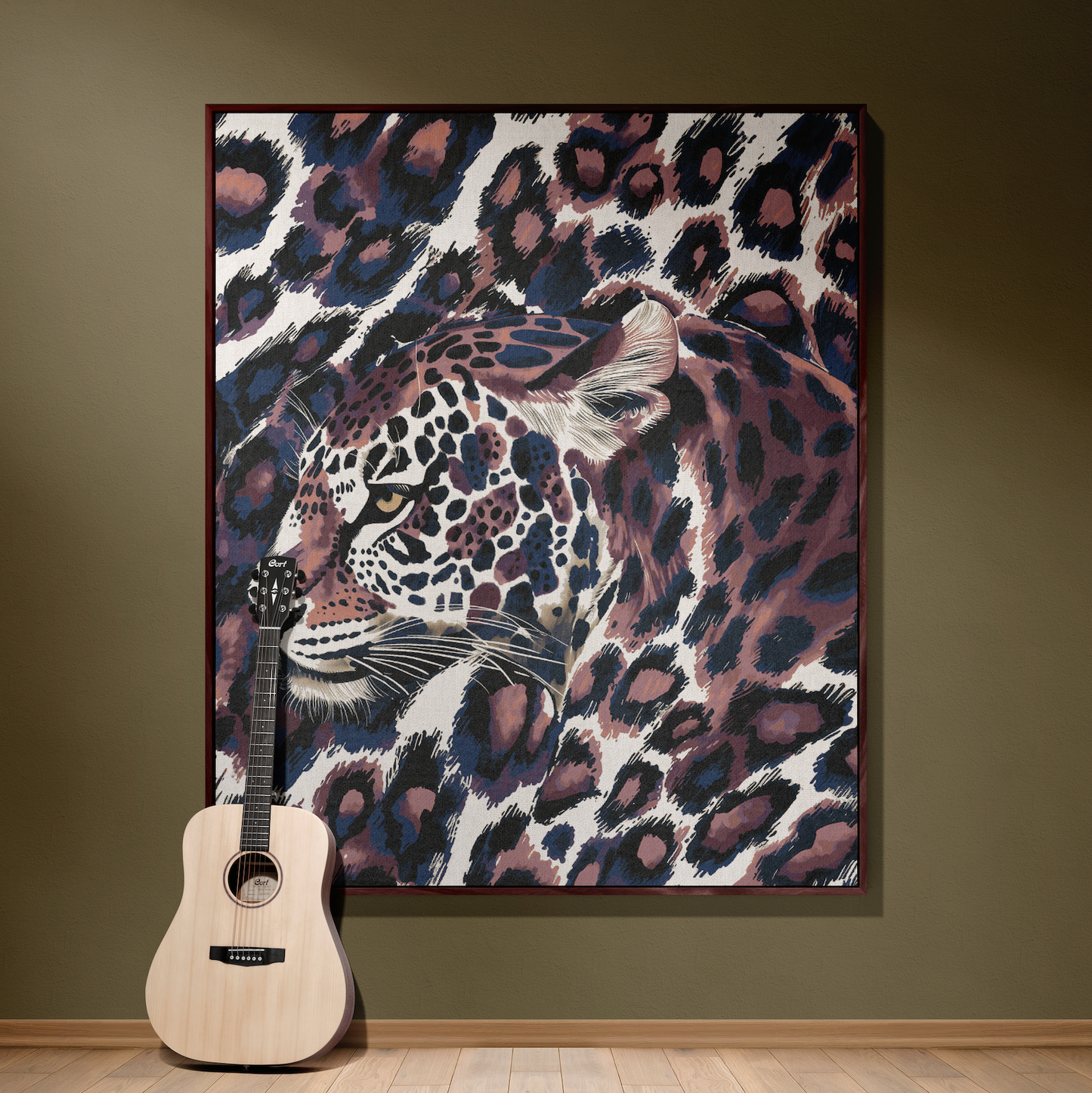 π Leopard Illusion Woven Blanket - Bold & Fierce Wildlife Tapestry
