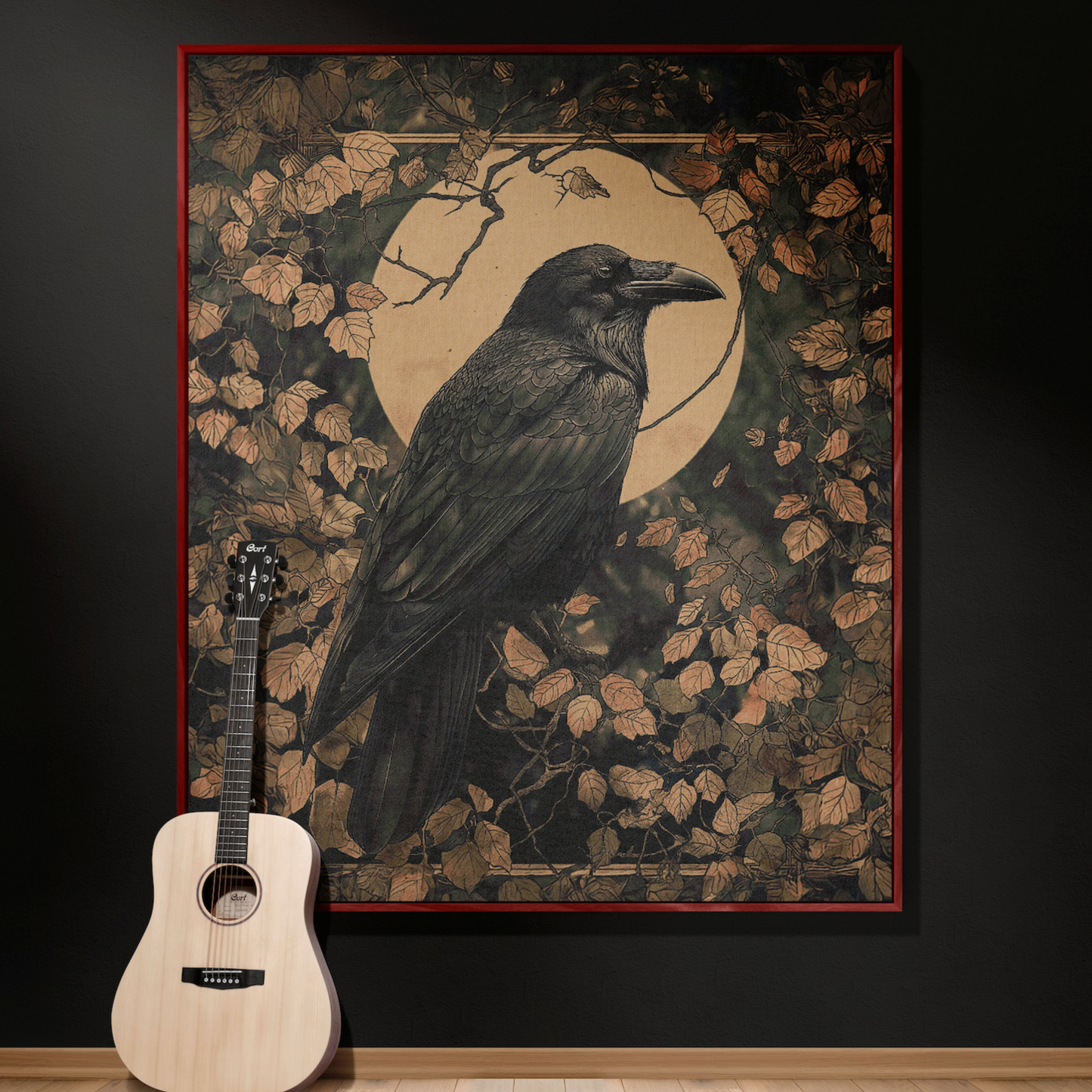 Mystic Raven Woven Blanket - Gothic Moonlit Tapestry