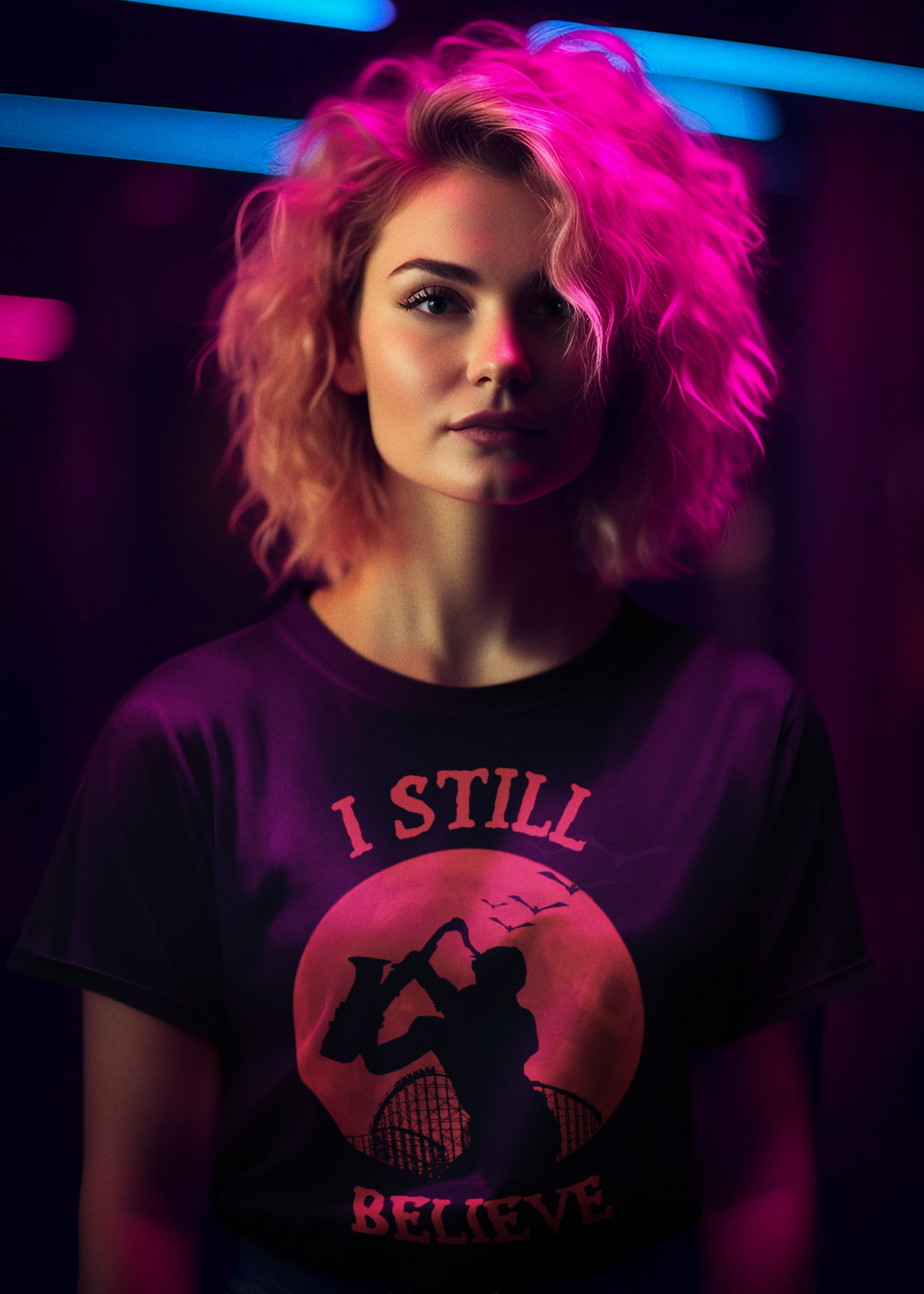 Lost Boys Sax Man T-Shirt - I Still Believe Retro 80s Movie Tee