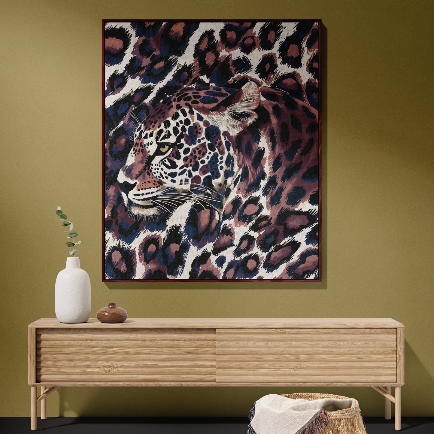 π Leopard Illusion Woven Blanket - Bold & Fierce Wildlife Tapestry