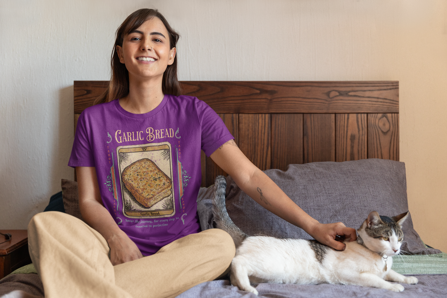 Garlic Bread Tarot Shirt – Funny Mystic Toast Tee for Food Lovers