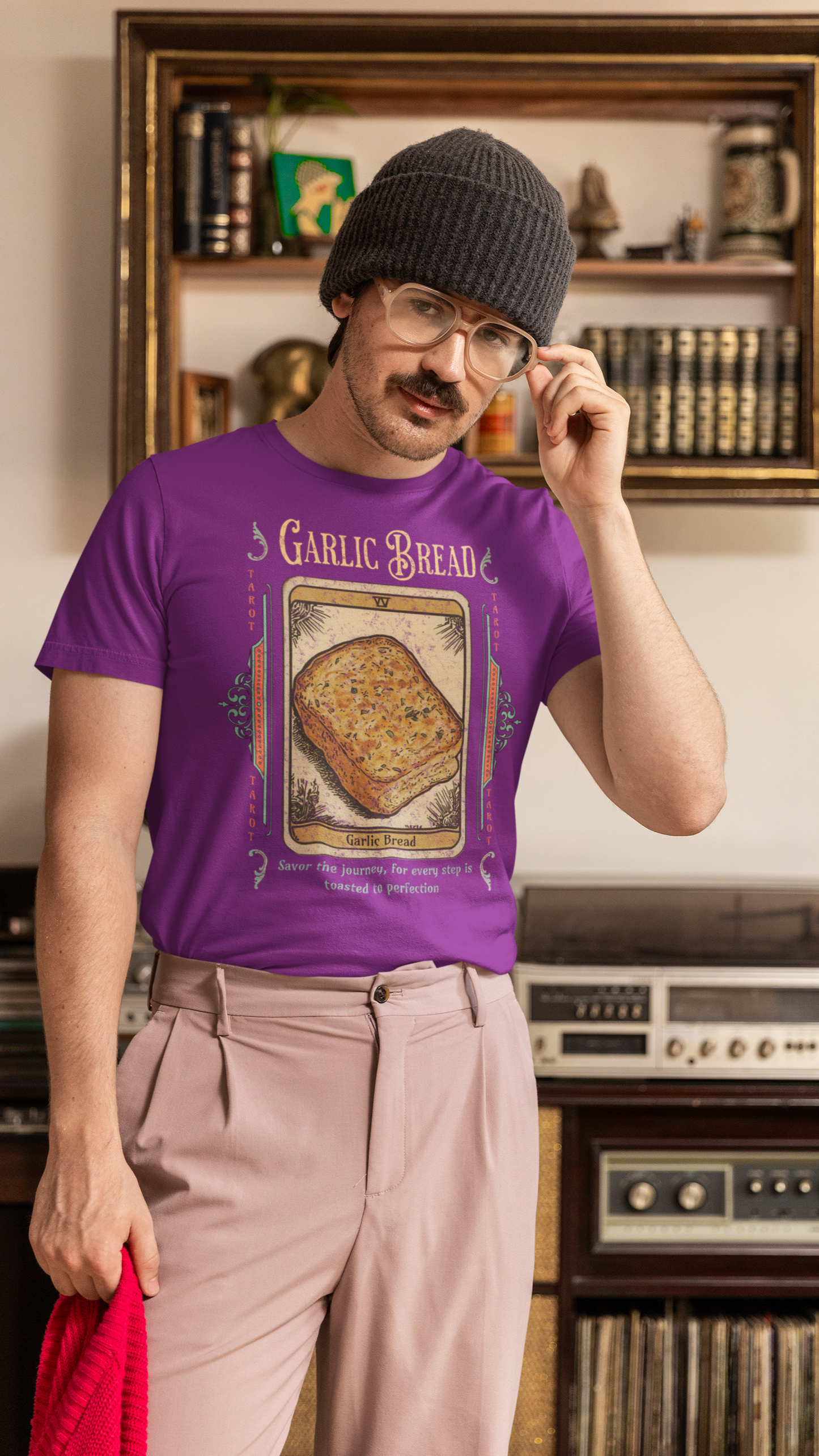 Garlic Bread Tarot Shirt – Funny Mystic Toast Tee for Food Lovers