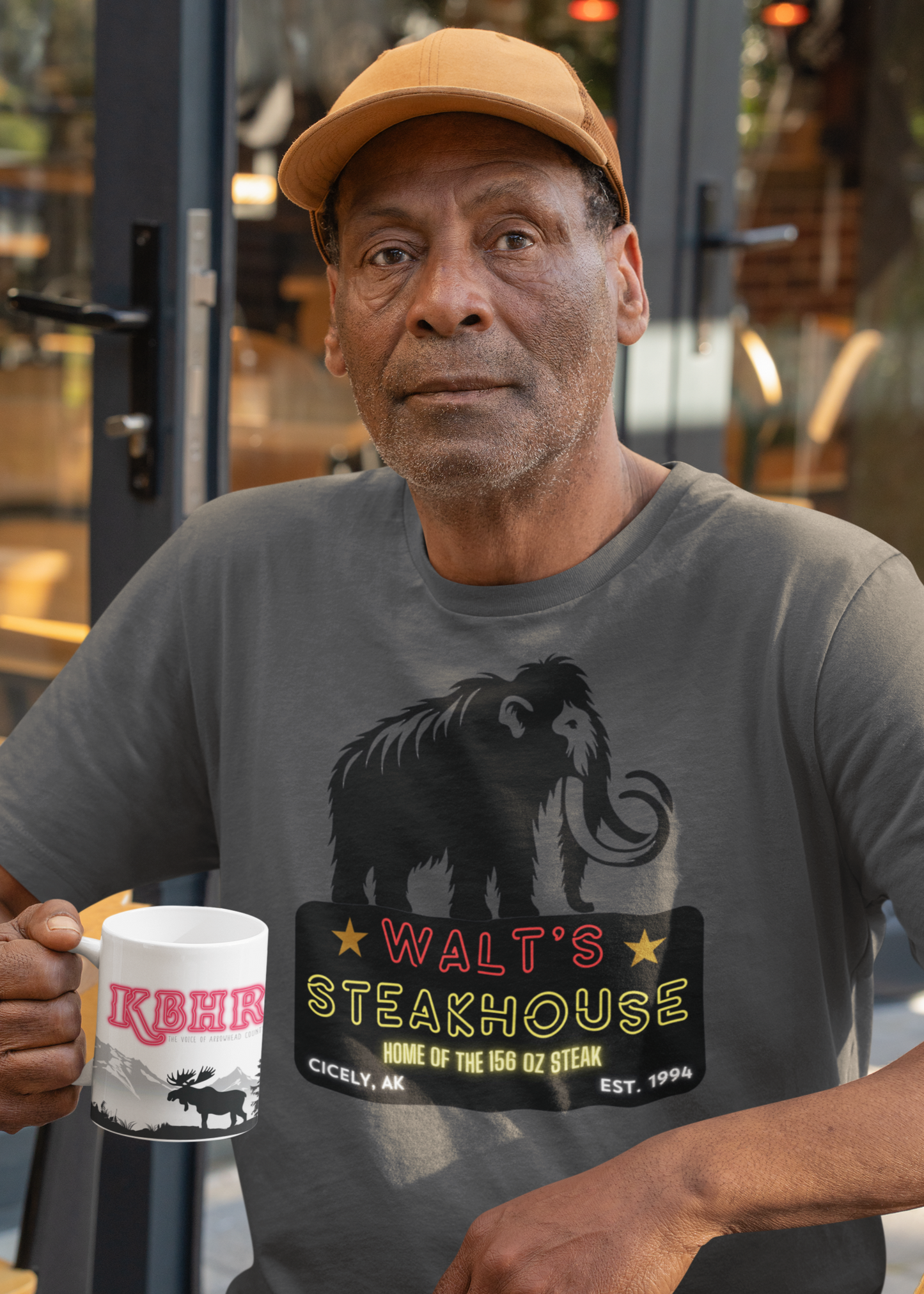 Walt's Steakhouse Mammoth T-Shirt - Home of the Legendary 156 oz Steak | Northern Exposure Inspired