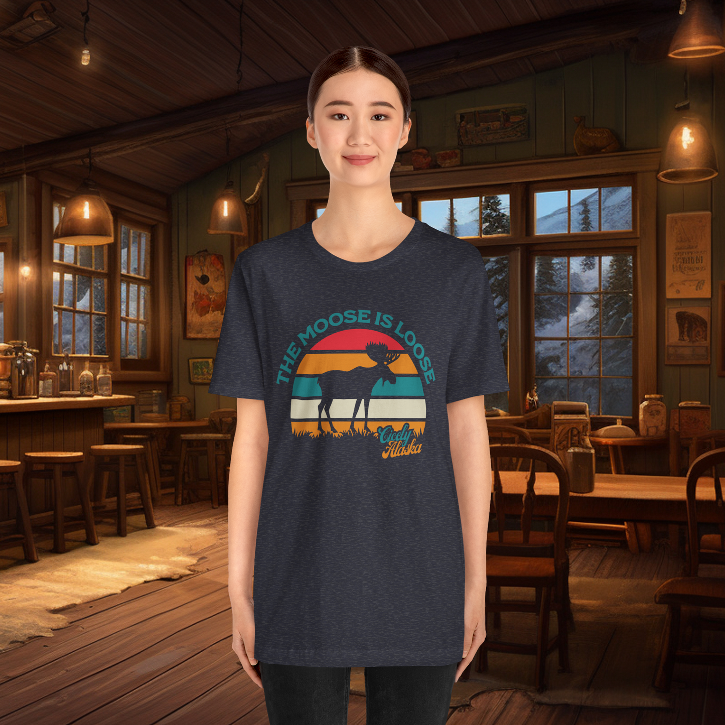 "The Moose is Loose" Cicely, Alaska - Northern Exposure inspired T-shirt