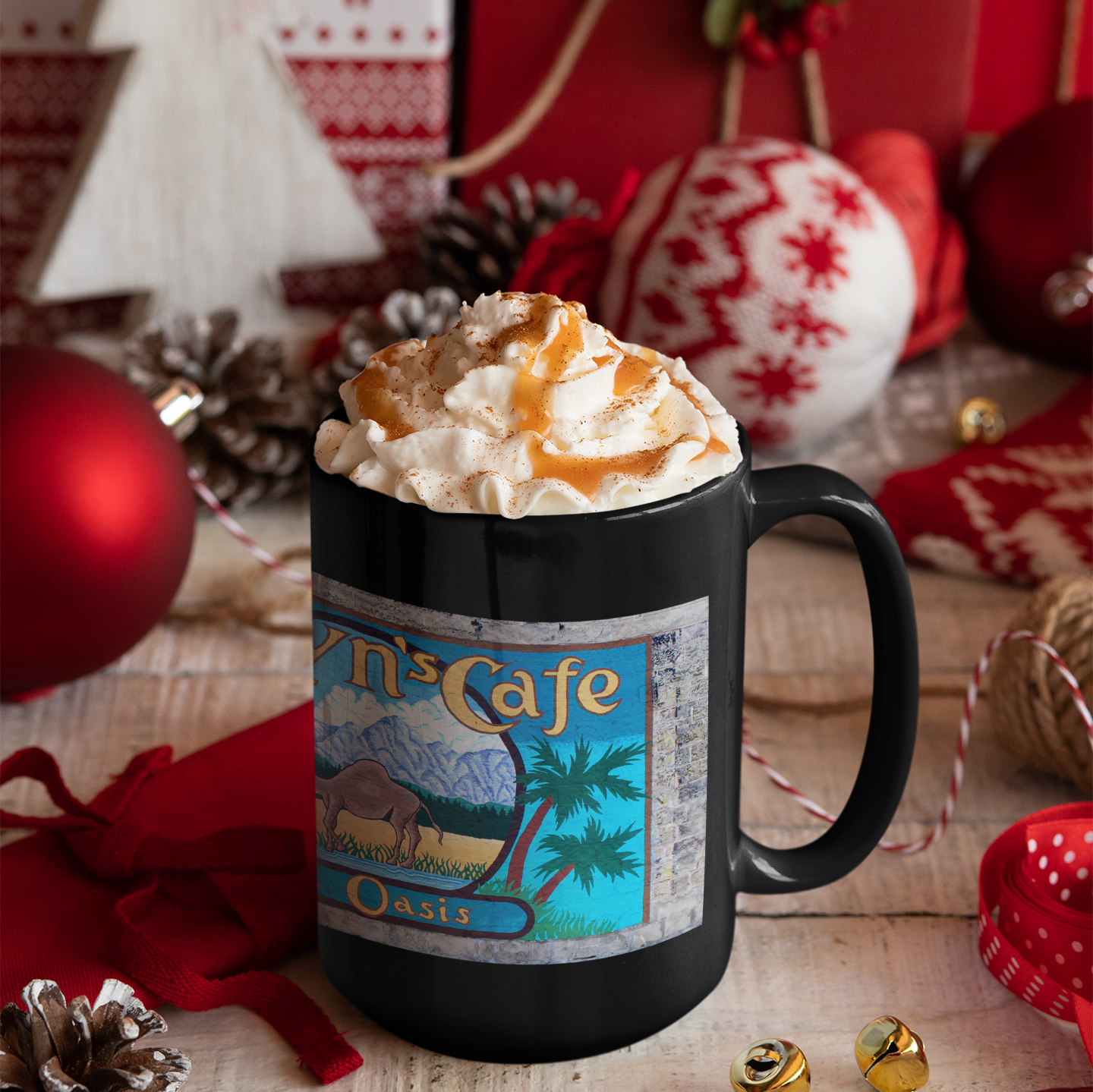 Roslyn's Cafe Mug - Iconic Mural from Northern Exposure TV Show