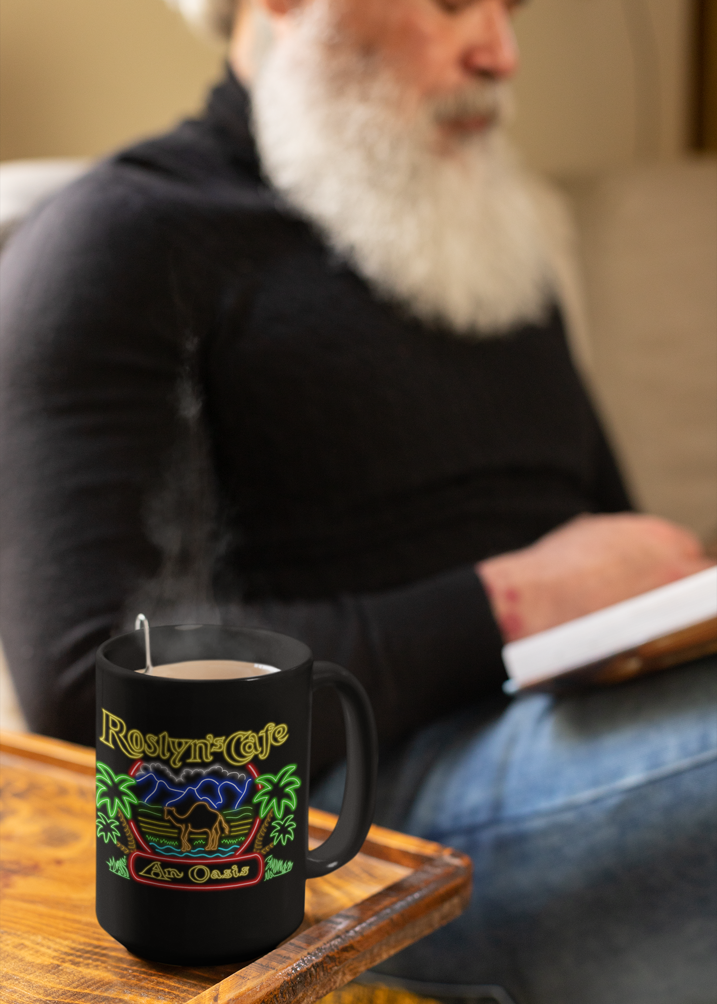 Roslyn's Cafe Neon Mug - Northern Exposure Inspired Coffee Mug