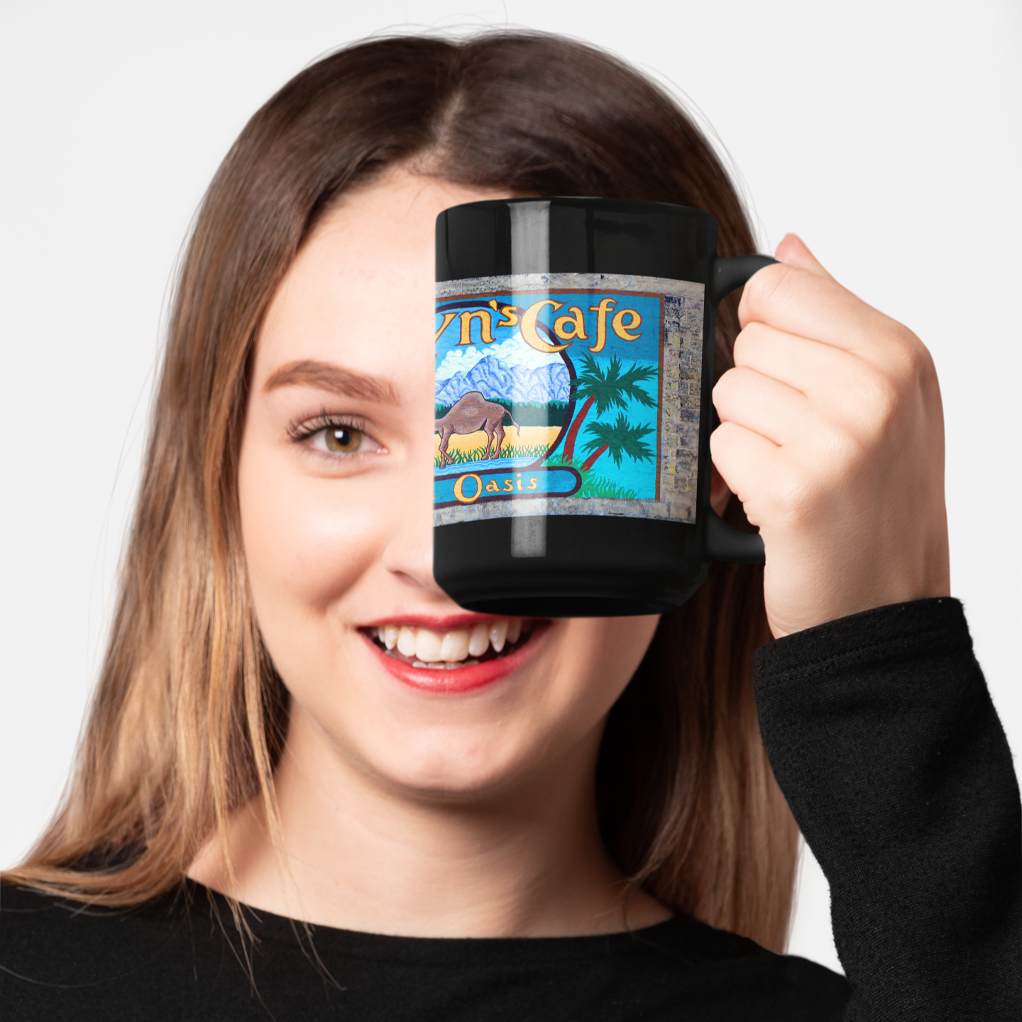 Roslyn's Cafe Mug - Iconic Mural from Northern Exposure TV Show