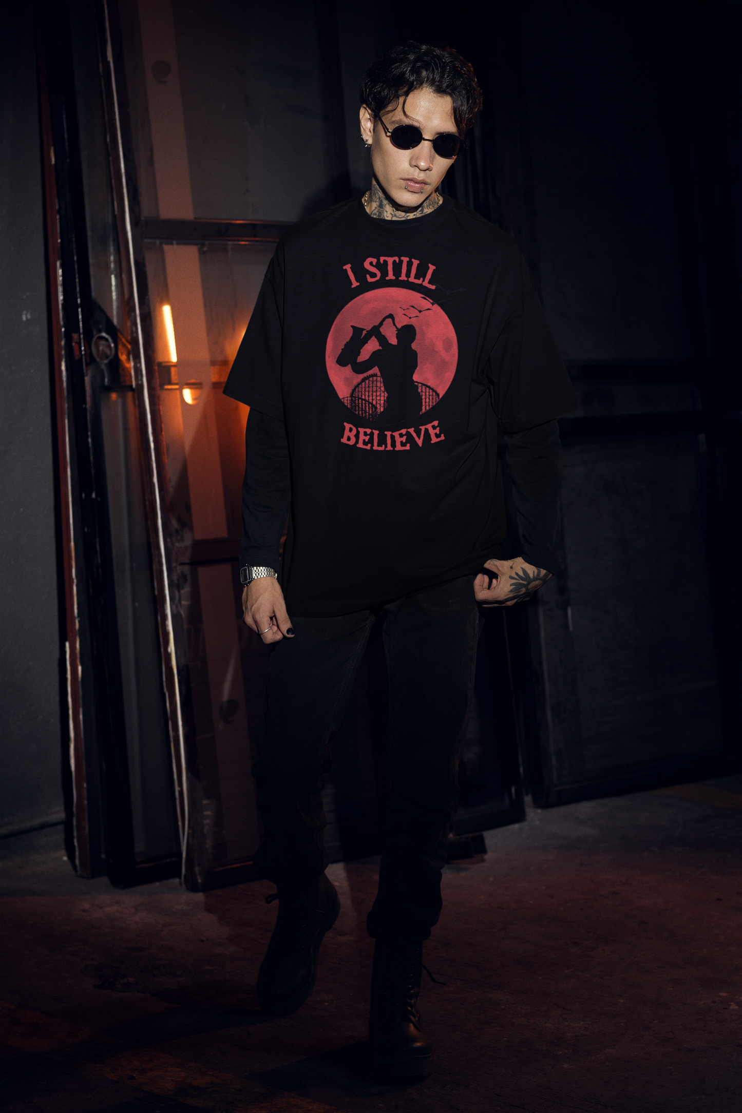 Lost Boys Sax Man T-Shirt - I Still Believe Retro 80s Movie Tee