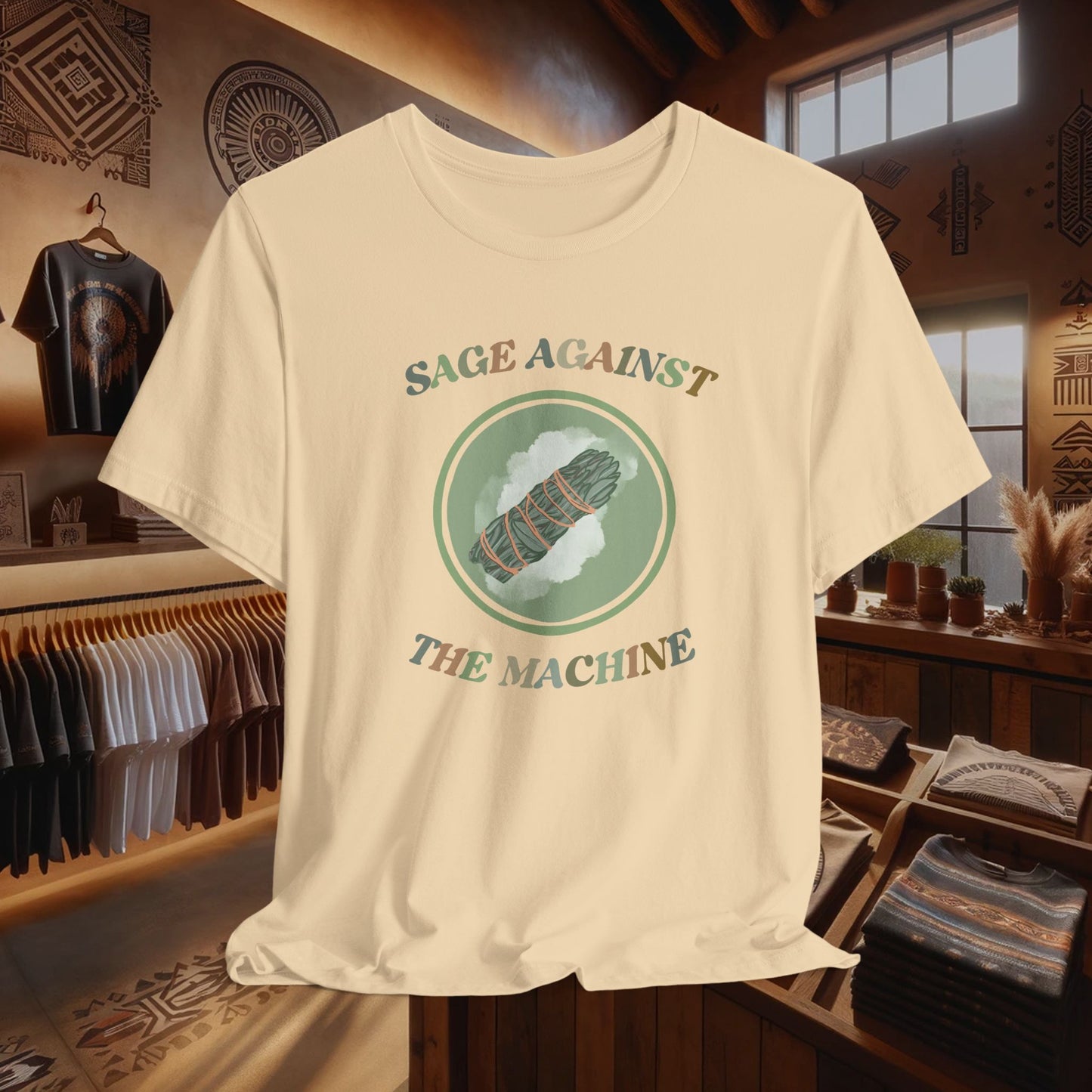 Sage Against The Machine T-Shirt - Native American Smudging Ritual & Spiritual Cleansing