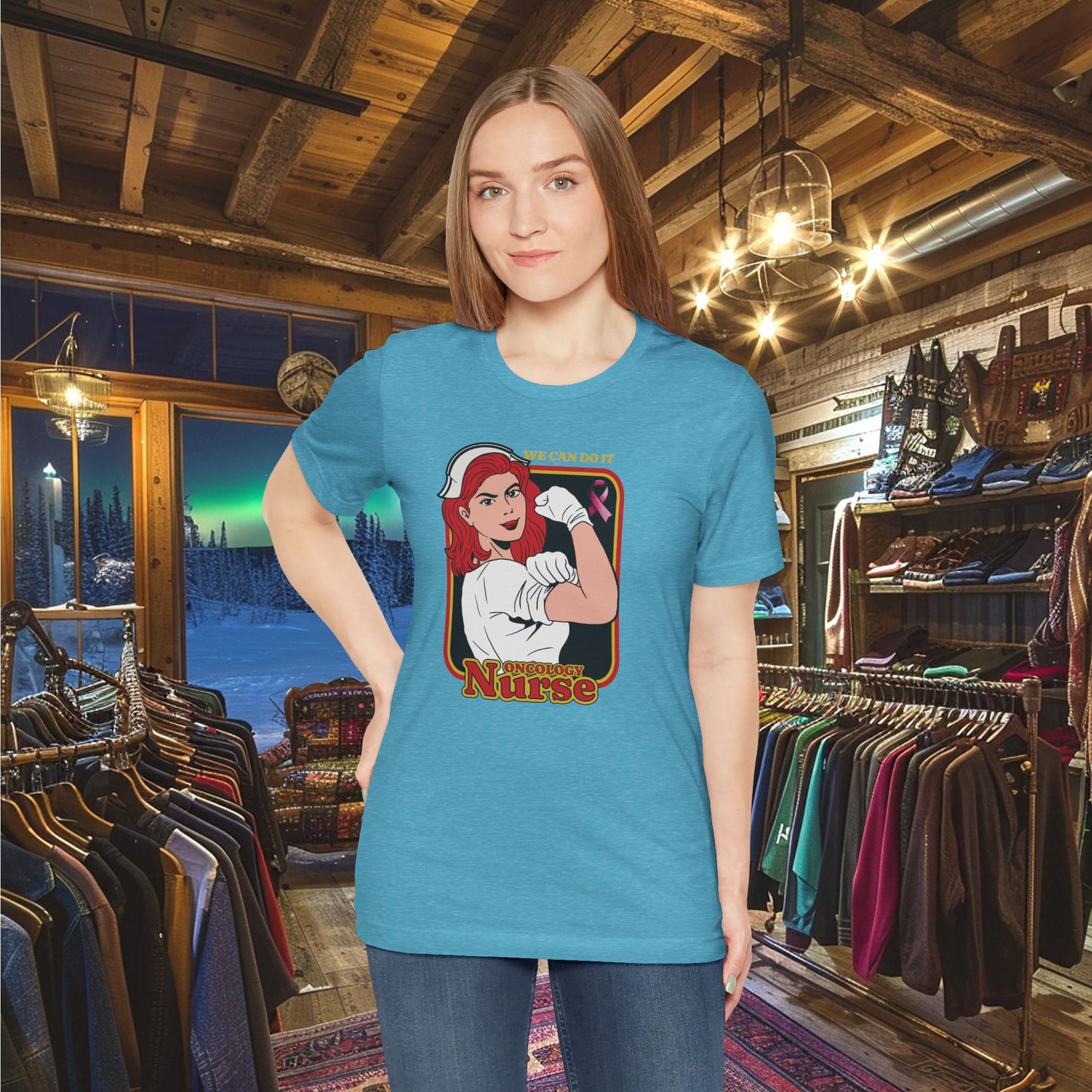 Oncology Nurse T-Shirt - "We Can Do It" | Empowering Cancer Care Apparel