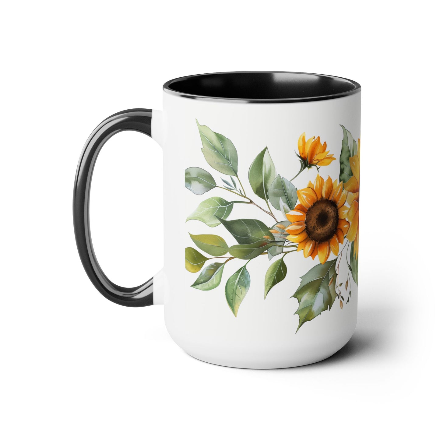 Hand-Painted style Sunflower Mug - Ceramic Coffee Cup with Sunflower Design | Gift for Nature Lovers