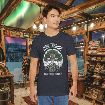 Grow Through What You Go Through T-Shirt - Inspirational Tree of Life Design - Spirituality
