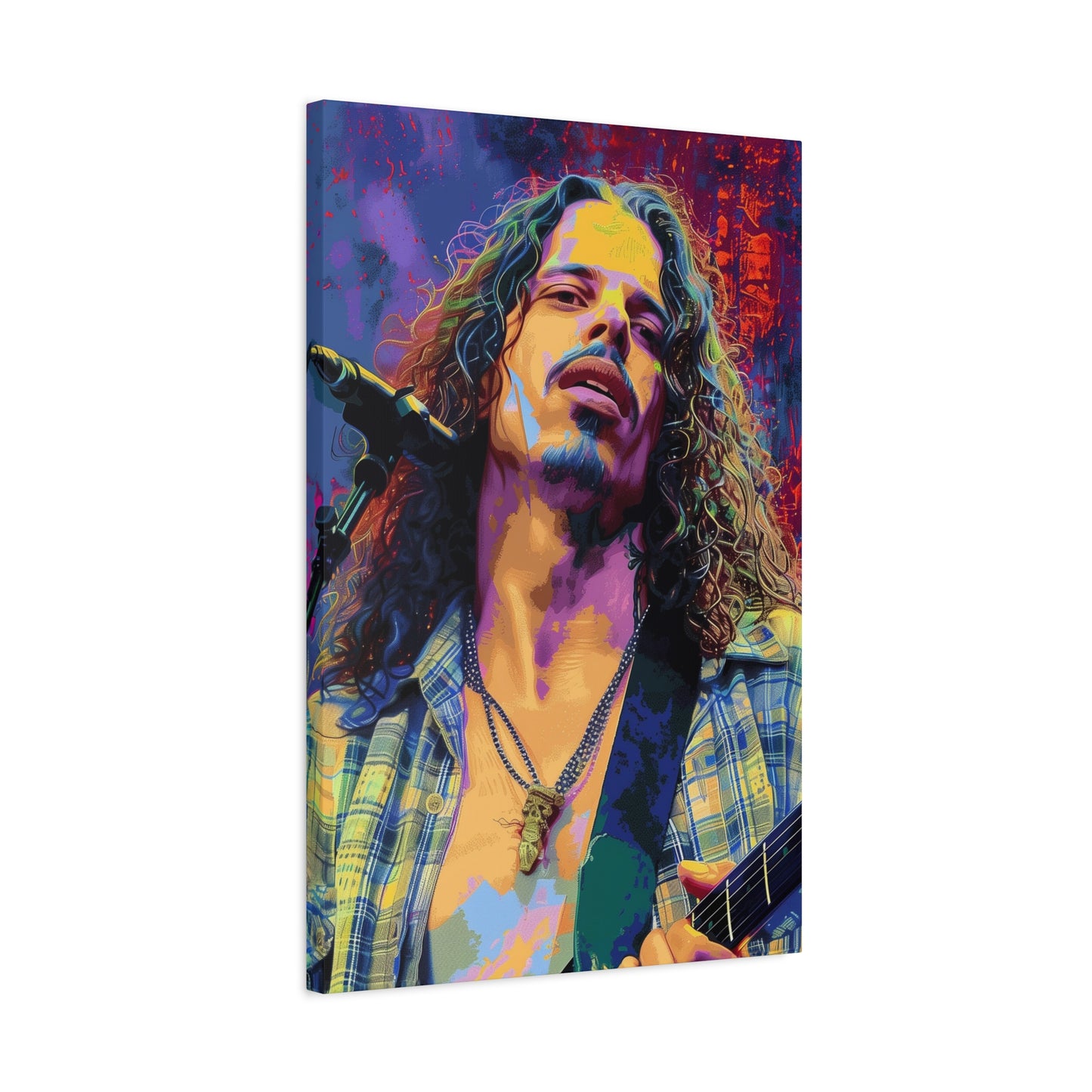 Chris Cornell Pop Art Wall Canvas - Vibrant Rock Icon Artwork for Music Lovers