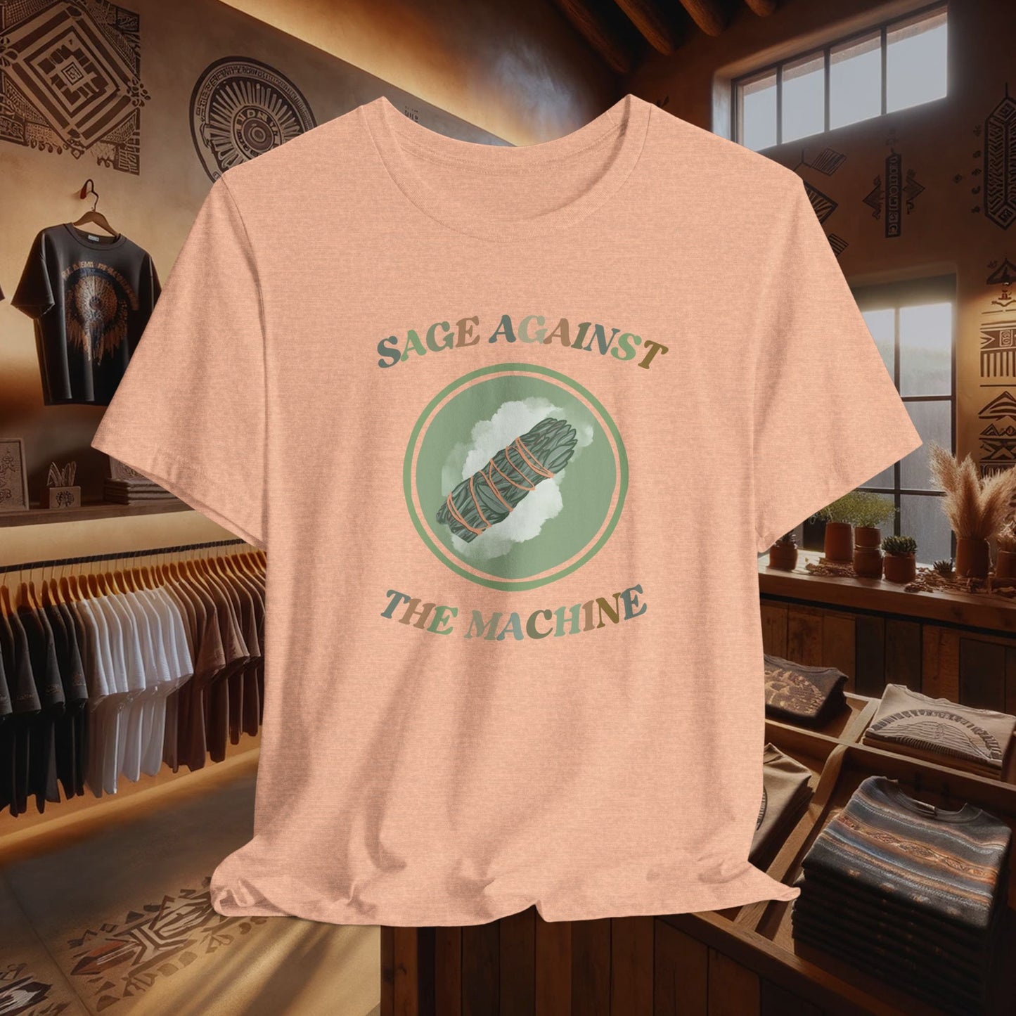 Sage Against The Machine T-Shirt - Native American Smudging Ritual & Spiritual Cleansing