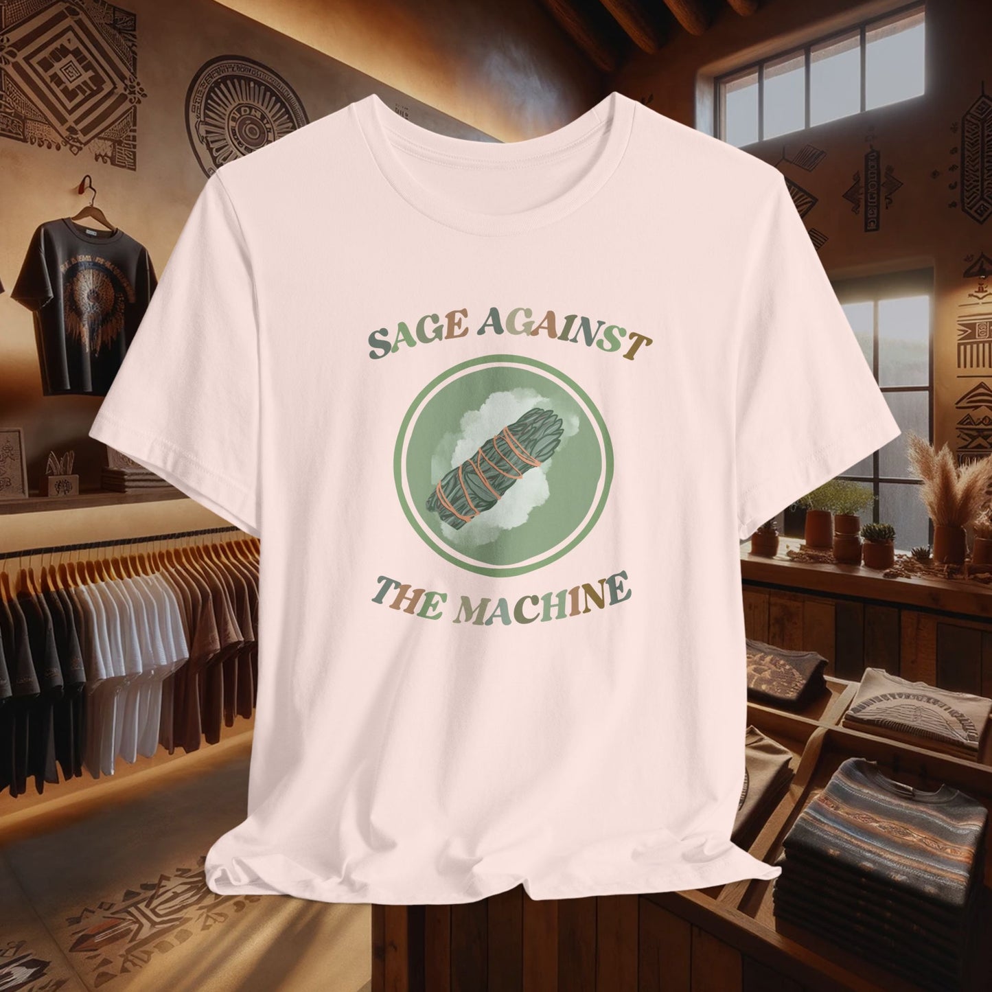 Sage Against The Machine T-Shirt - Native American Smudging Ritual & Spiritual Cleansing