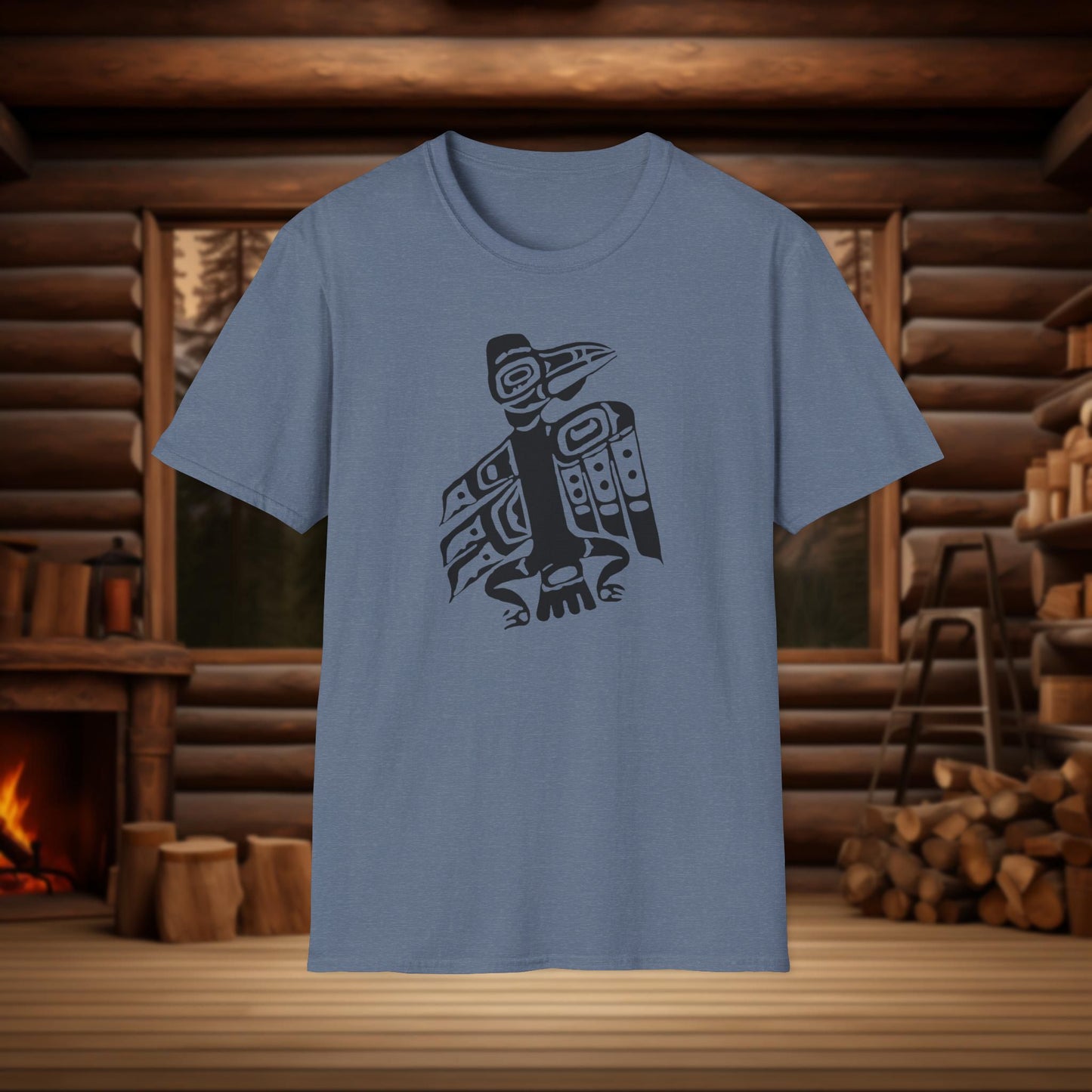 Tlingit Raven T-Shirt - Northern Exposure Inspired Indigenous Design