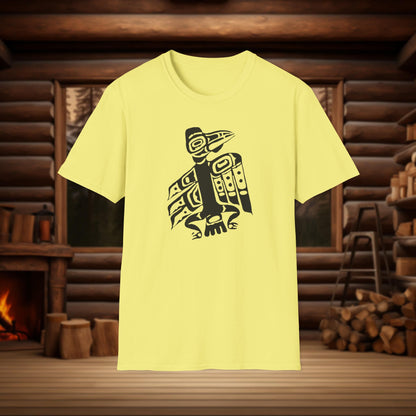 Tlingit Raven T-Shirt - Northern Exposure Inspired Indigenous Design