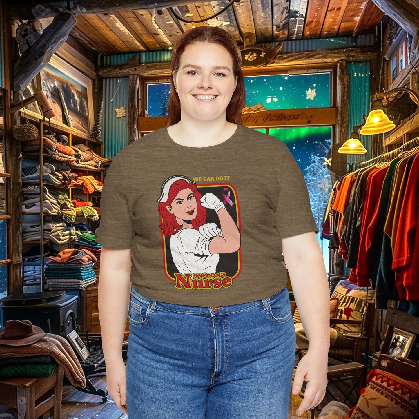 Oncology Nurse T-Shirt - "We Can Do It" | Empowering Cancer Care Apparel