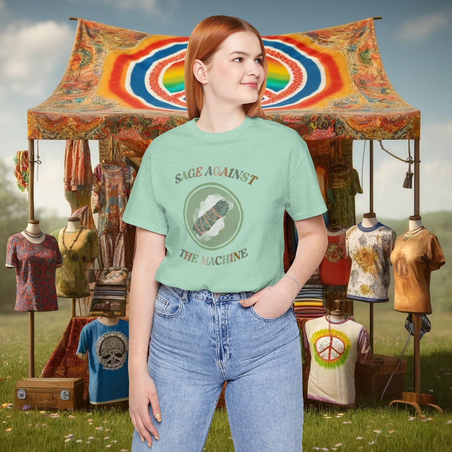 Sage Against The Machine T-Shirt - Native American Smudging Ritual & Spiritual Cleansing