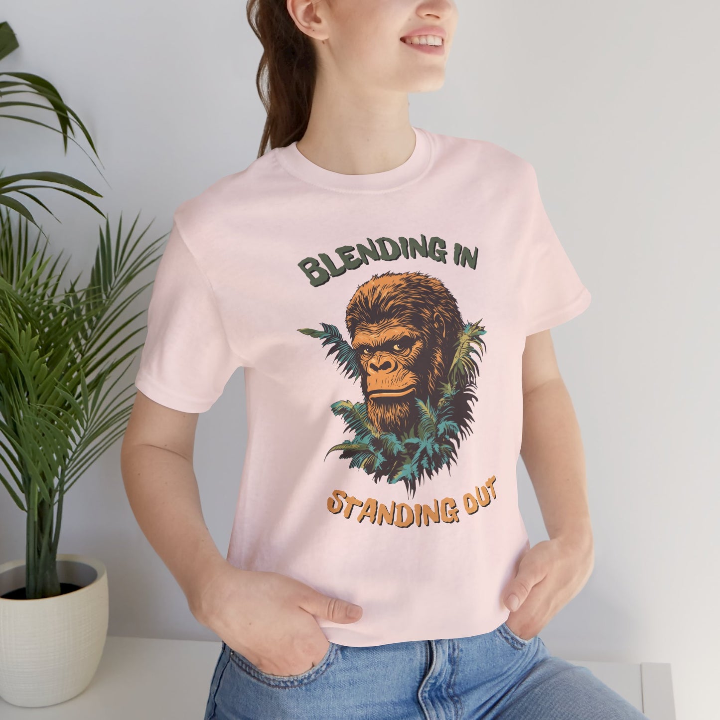 Funny Bigfoot T-Shirt - "Blending In & Standing Out"