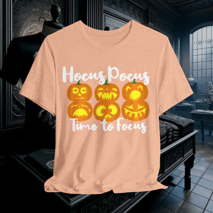 Hocus Pocus Time to Focus T-Shirt - Fun Halloween Teacher Shirt | Classroom & Spooky Season Apparel